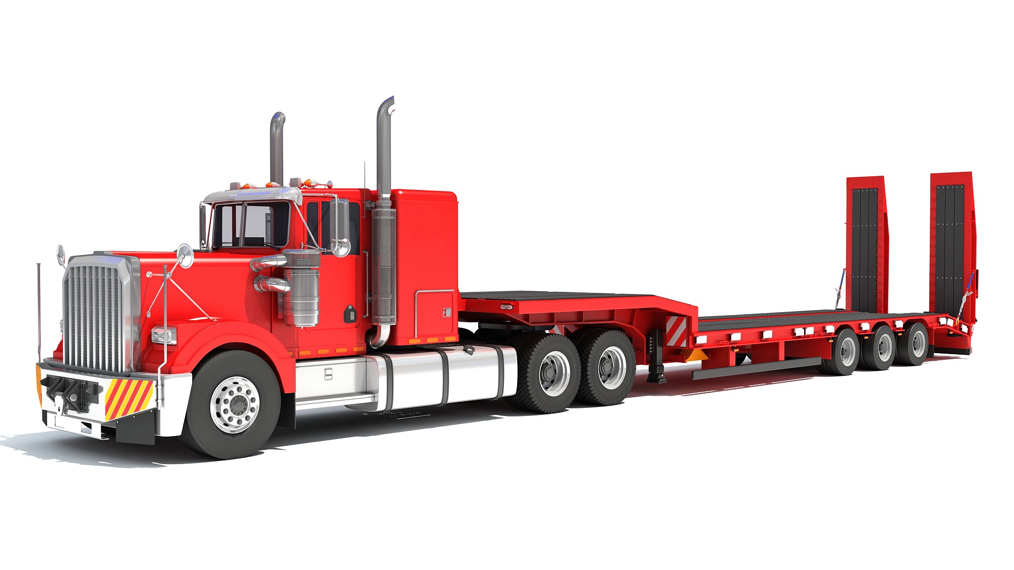 Truck with Platform Trailer