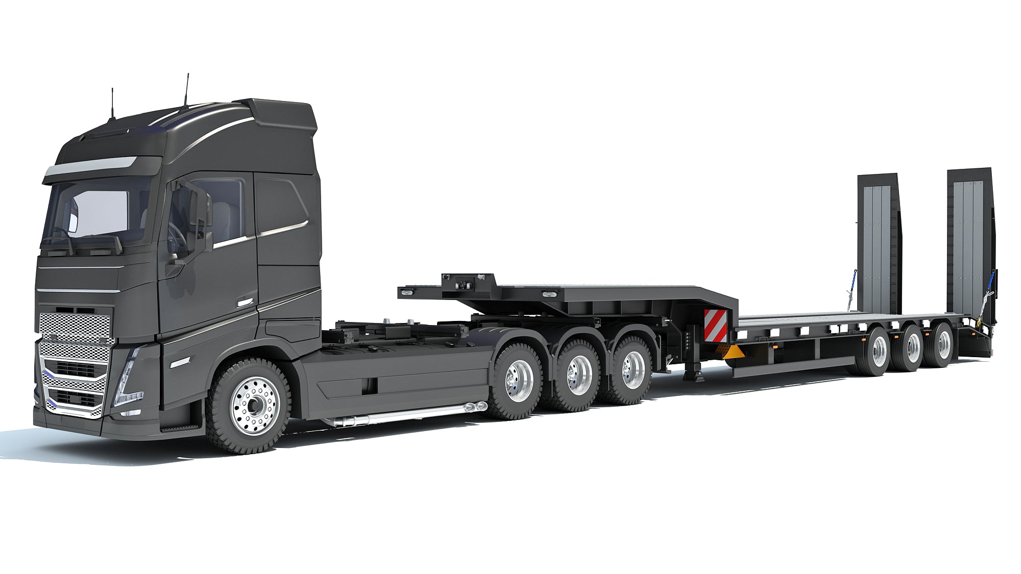 Truck with Platform Trailer