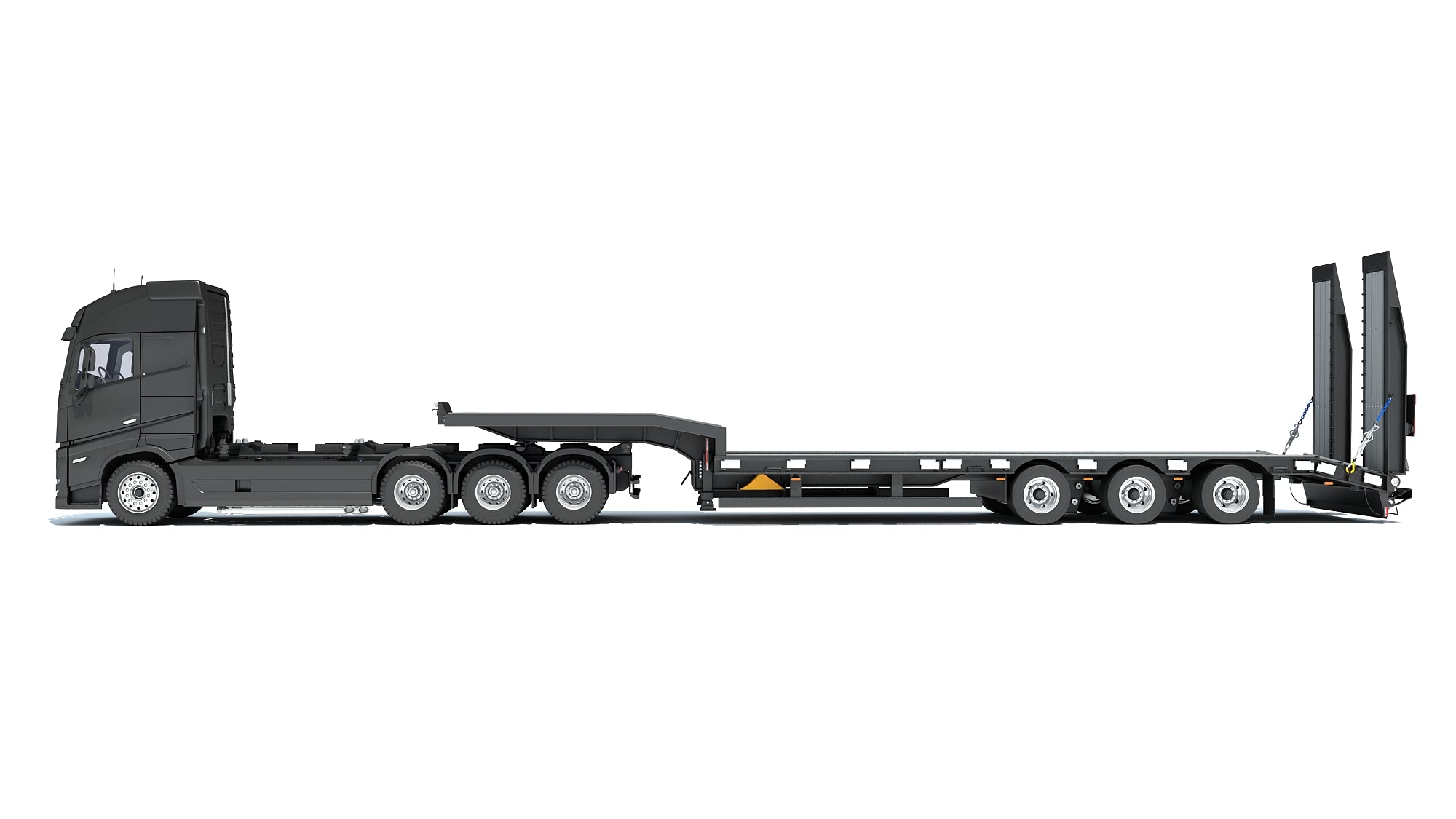 Truck with Platform Trailer