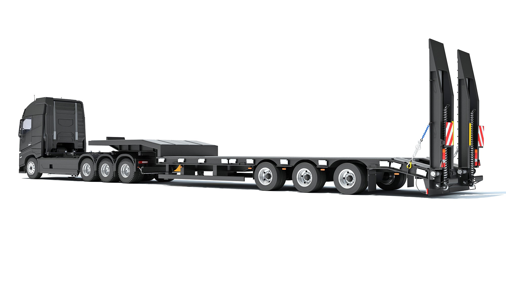 Truck with Platform Trailer