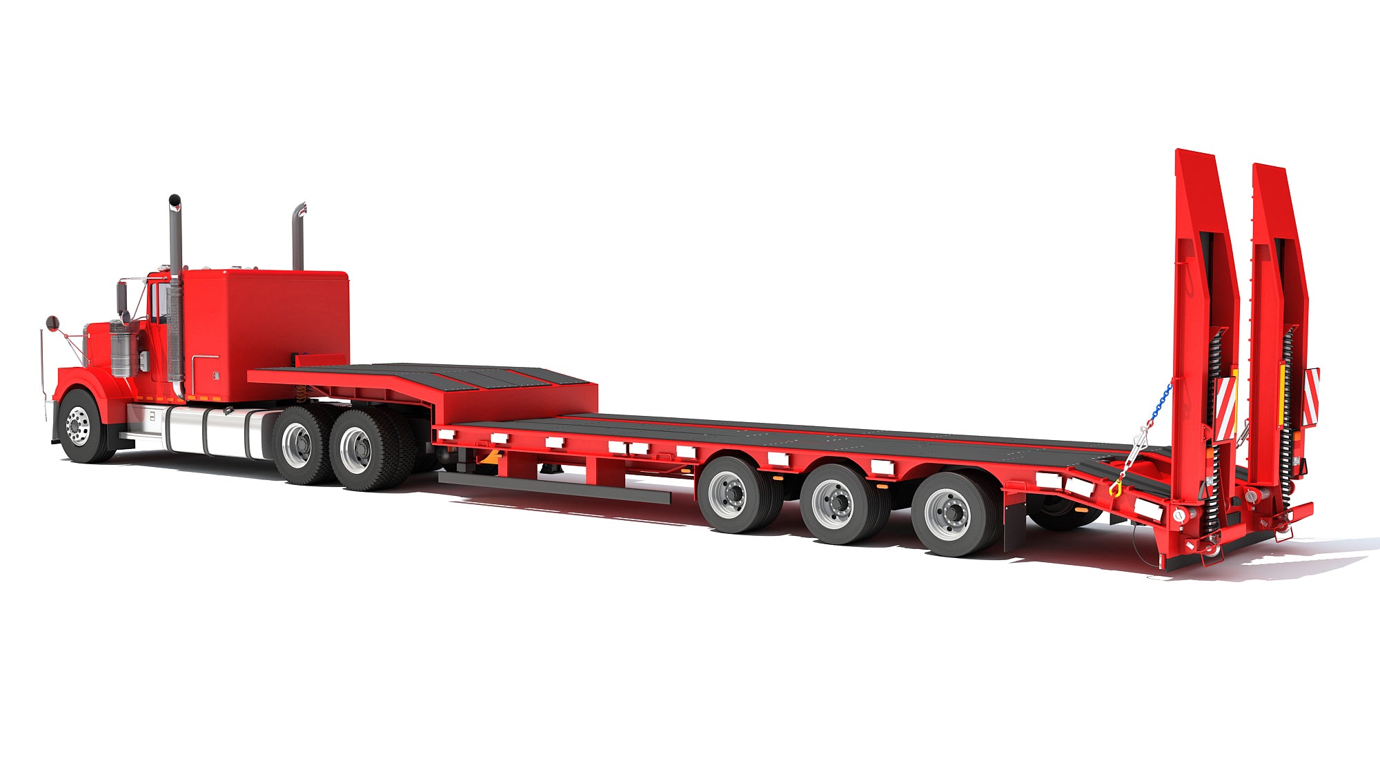 Truck with Platform Trailer
