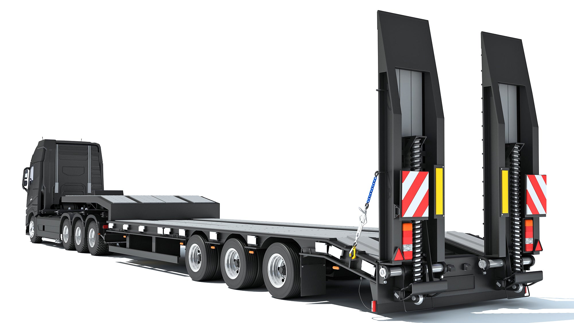 Truck with Platform Trailer