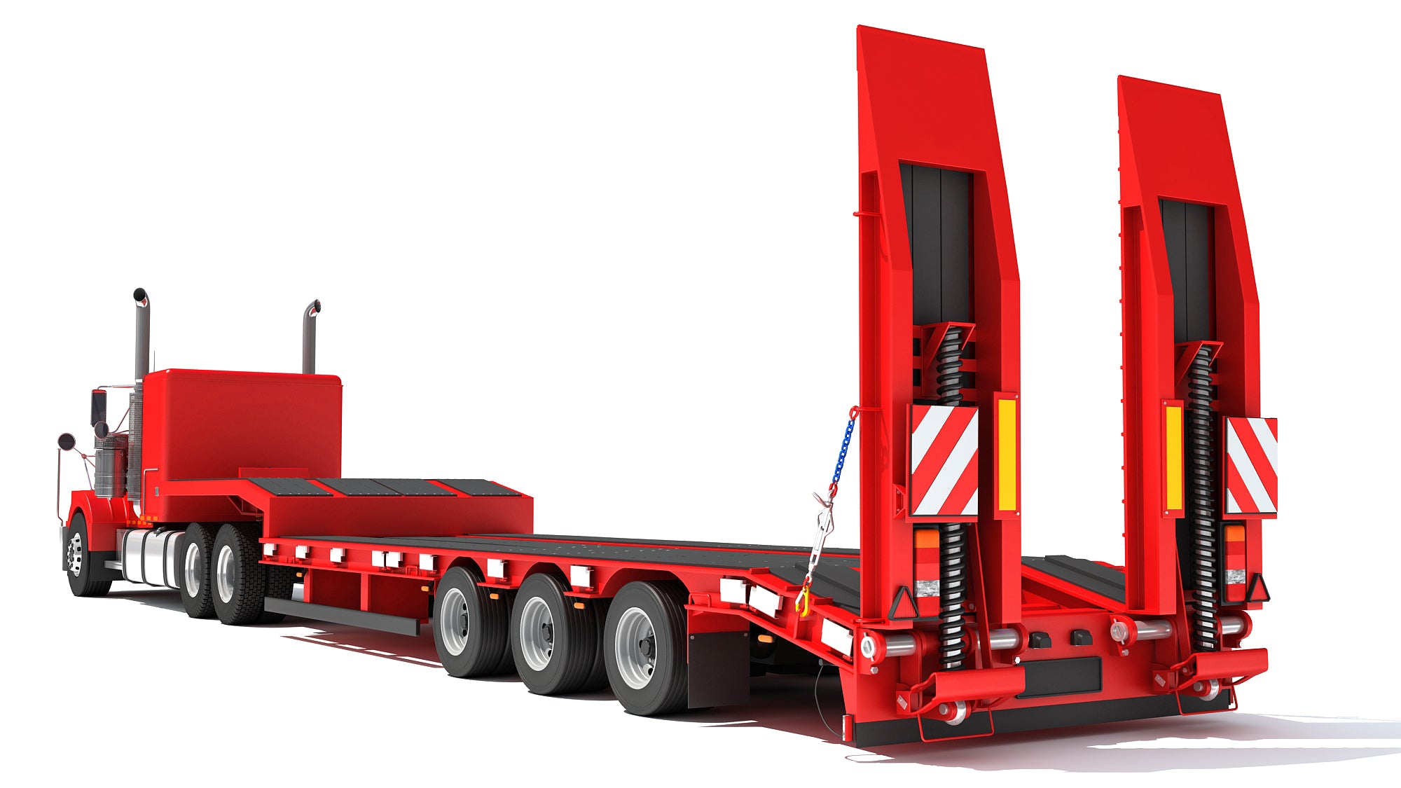 Truck with Platform Trailer