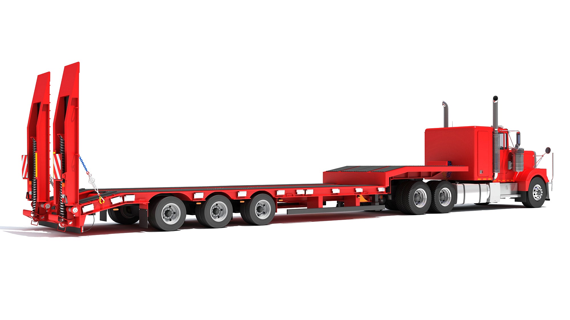 Truck with Platform Trailer