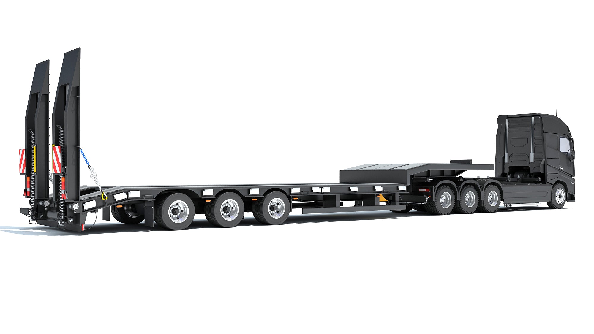Truck with Platform Trailer
