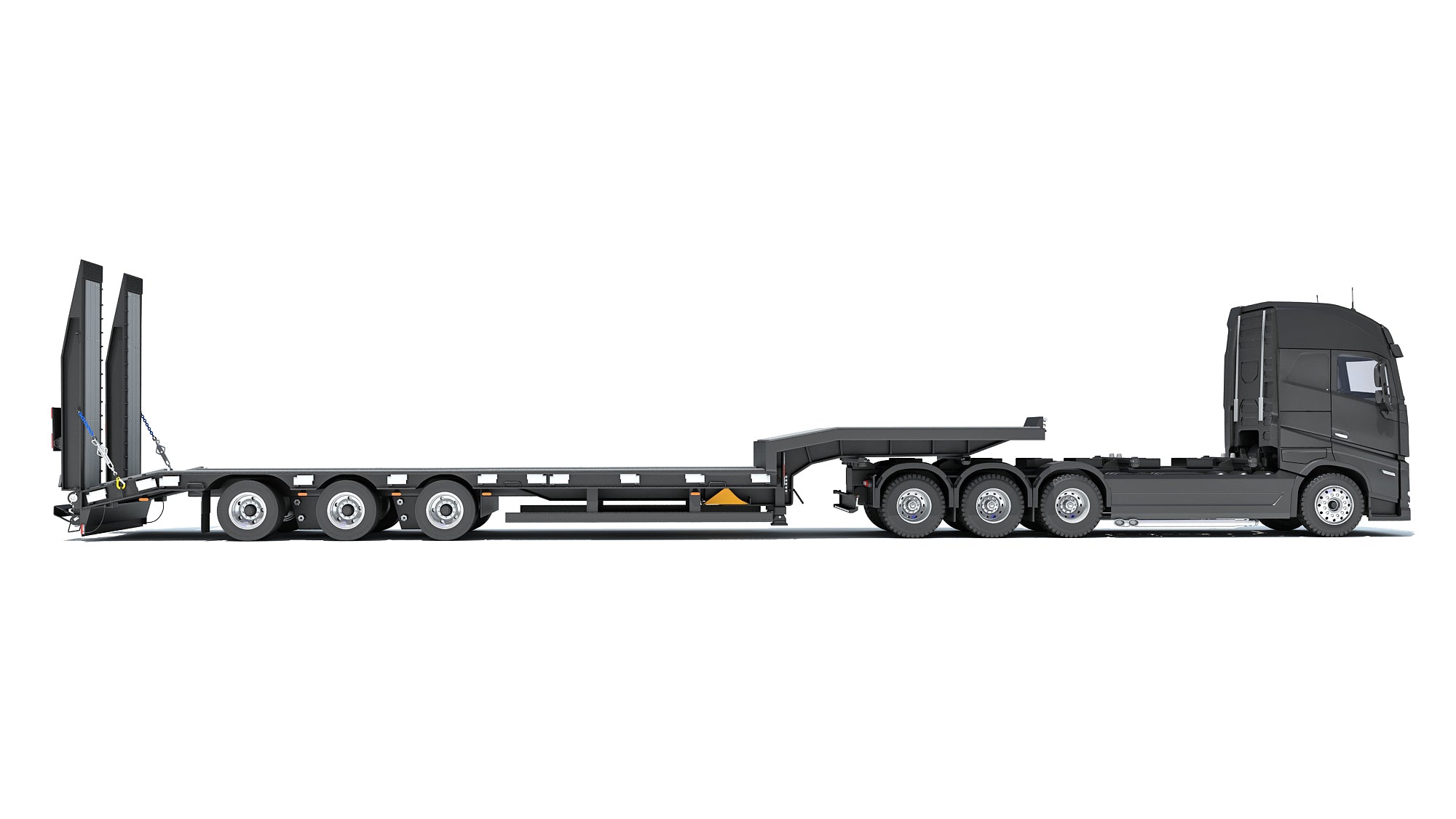 Truck with Platform Trailer
