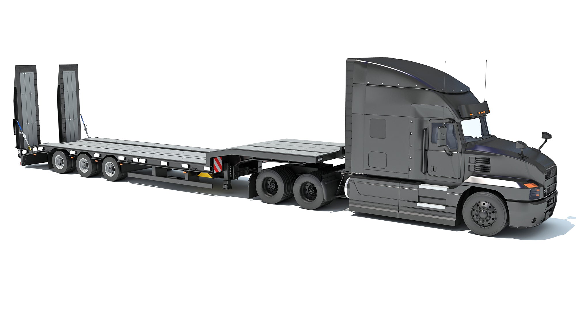 Truck with Platform Trailer