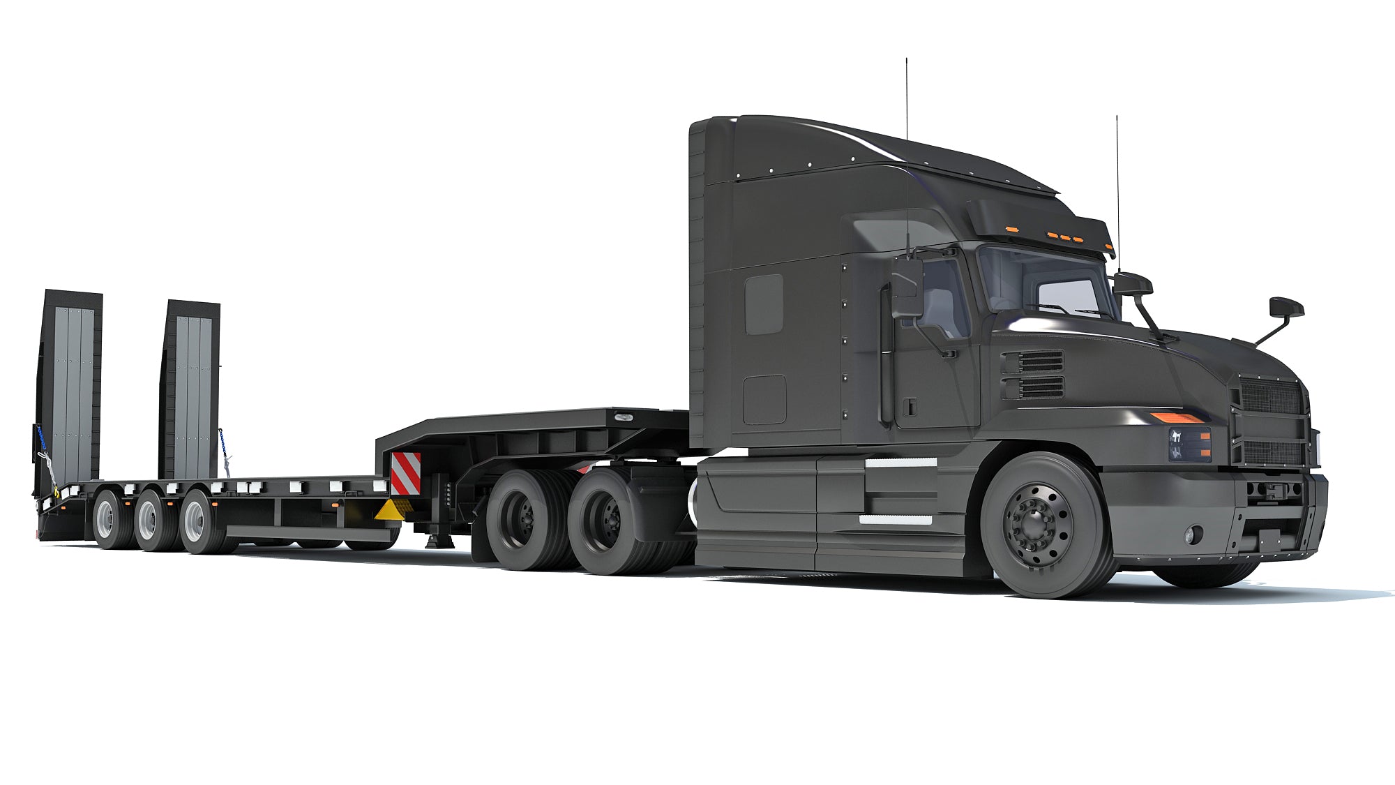 Truck with Platform Trailer
