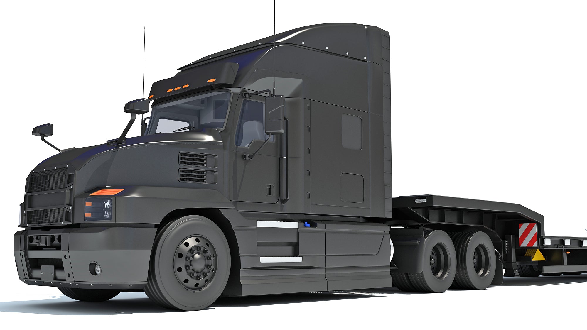 Truck with Platform Trailer