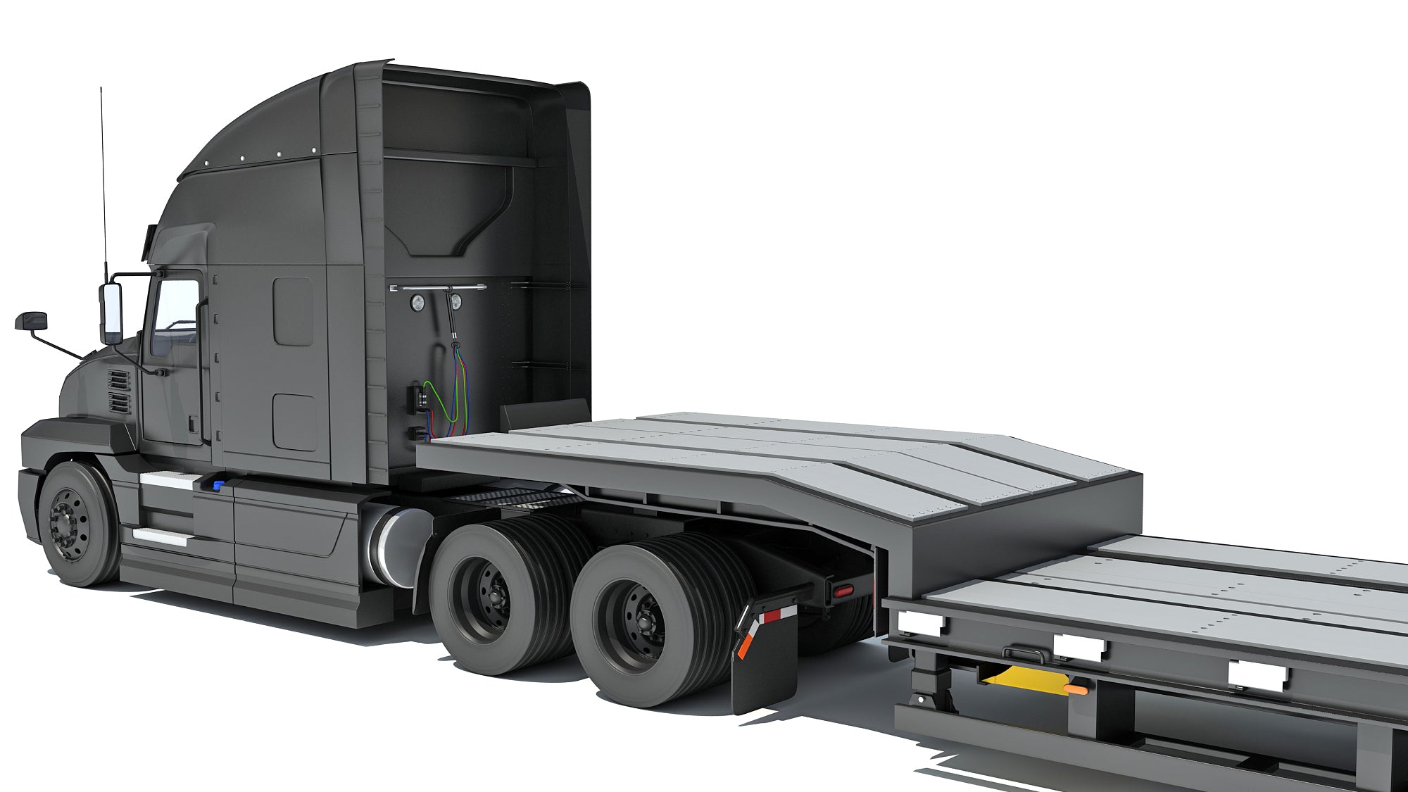 Truck with Platform Trailer