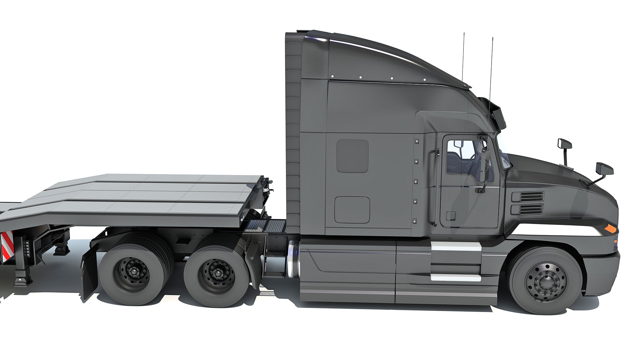Truck with Platform Trailer
