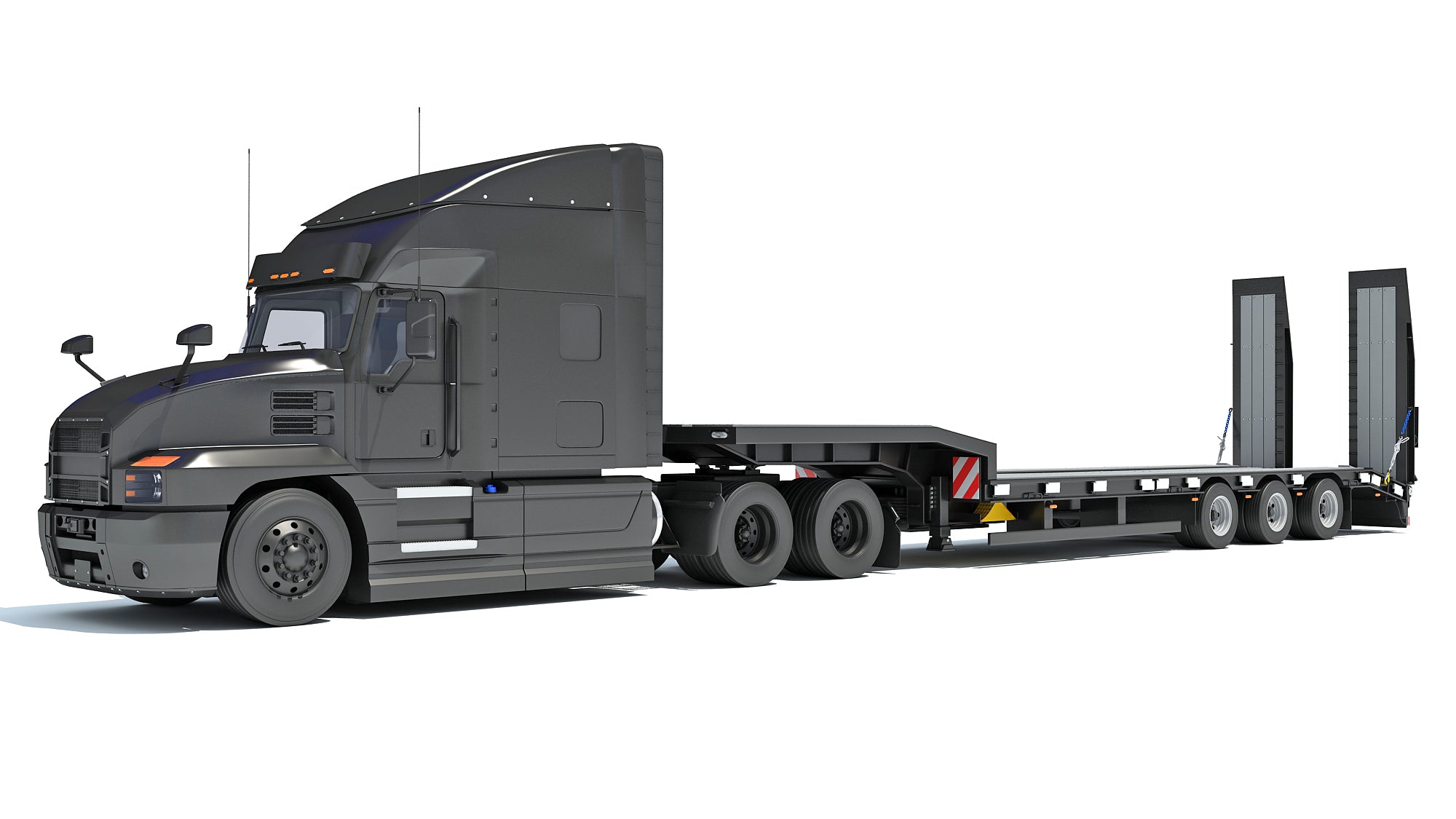 Truck with Platform Trailer