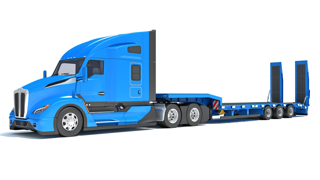 Truck with Platform Trailer