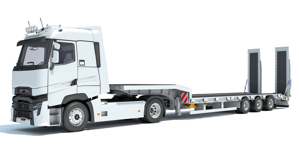 Truck with Platform Trailer