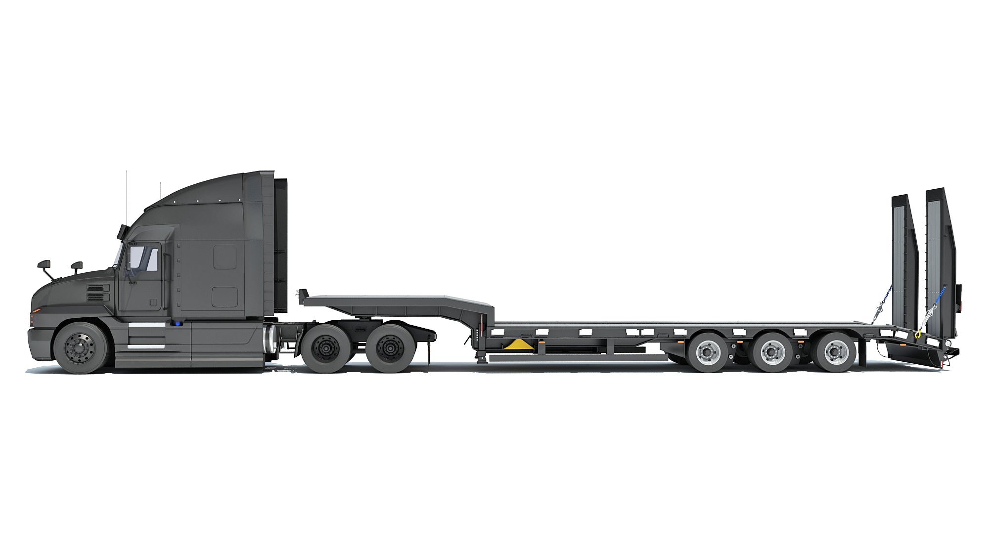 Truck with Platform Trailer