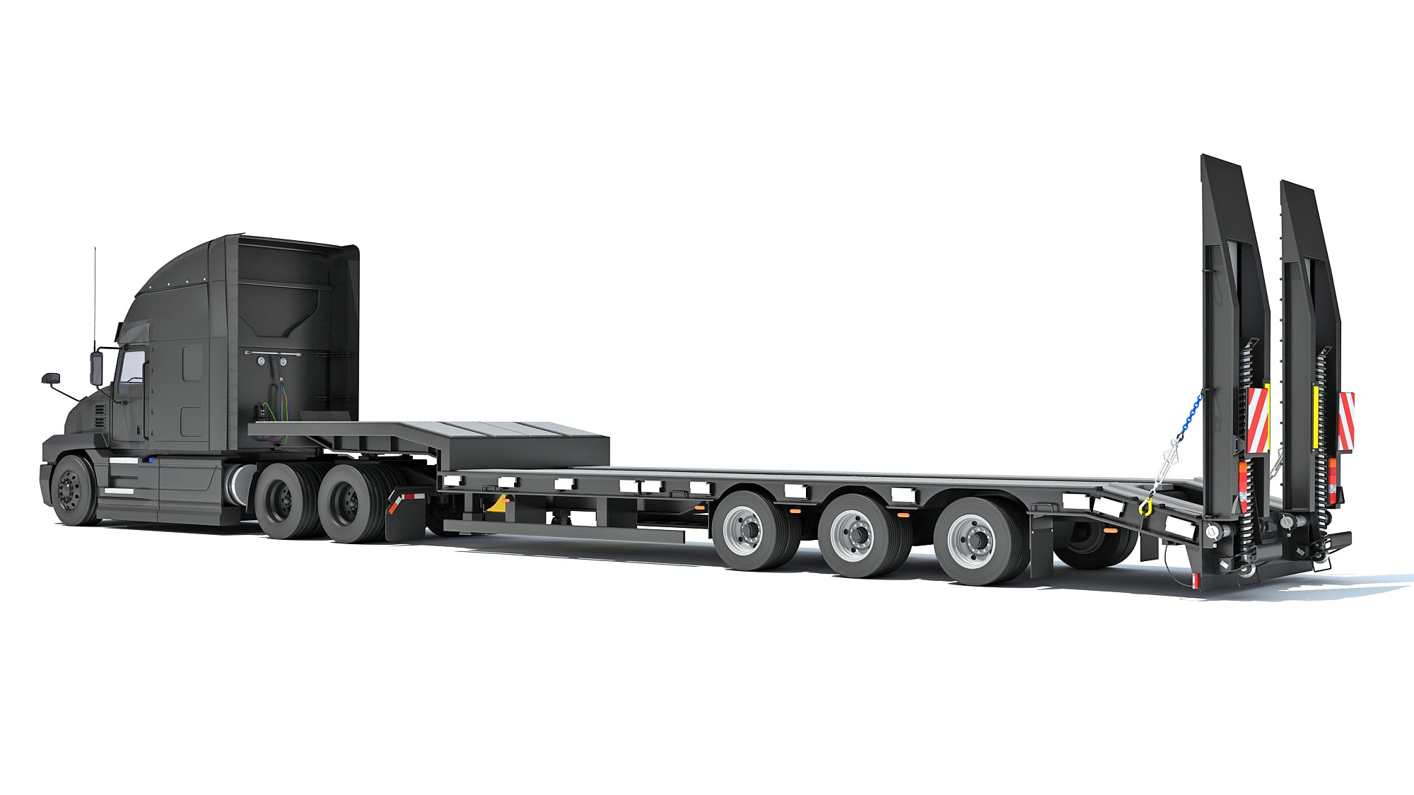 Truck with Platform Trailer