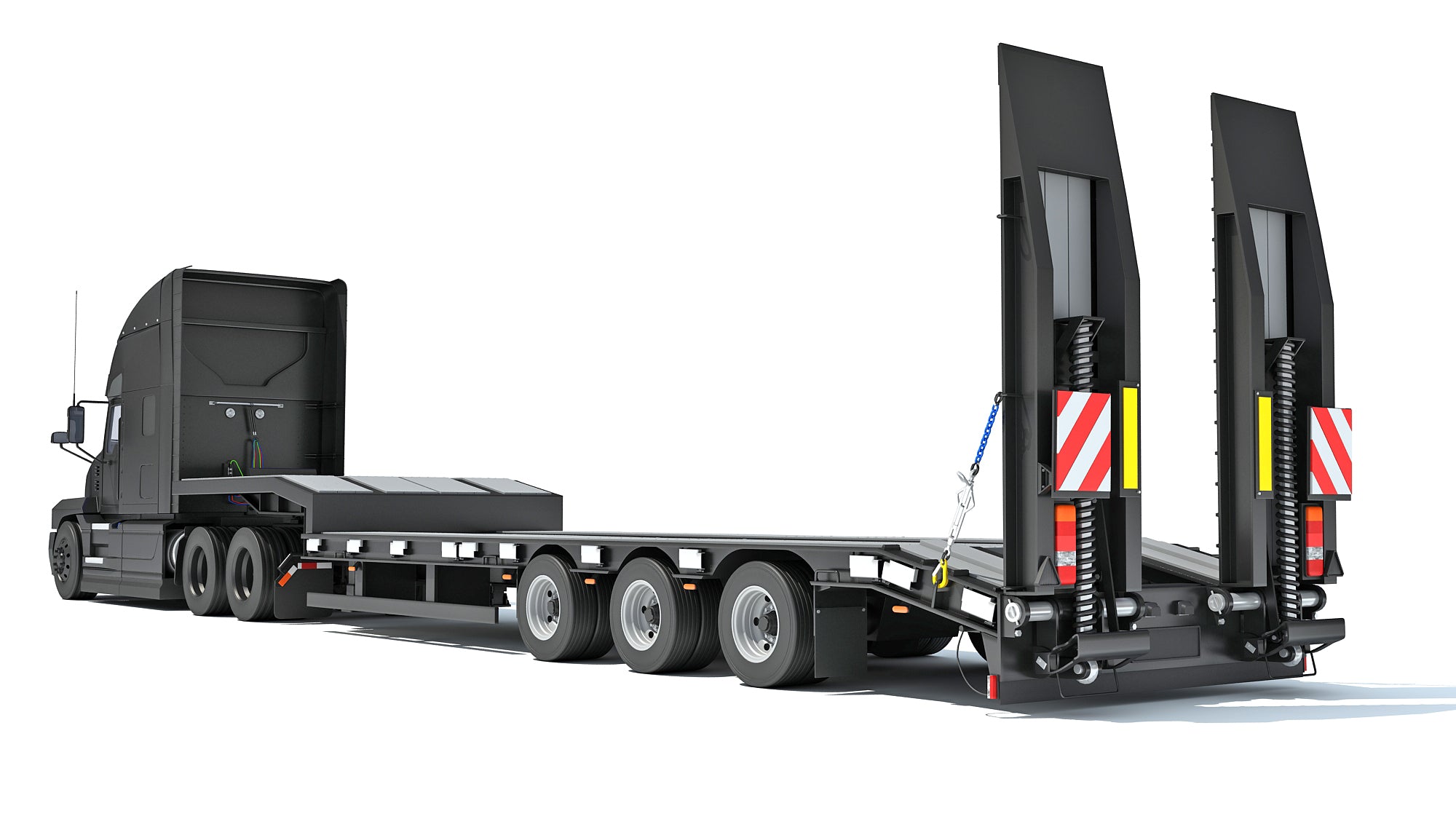 Truck with Platform Trailer