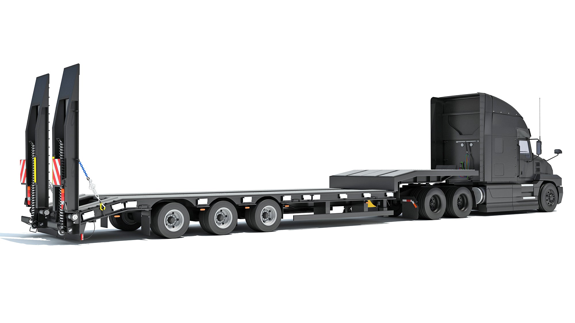 Truck with Platform Trailer