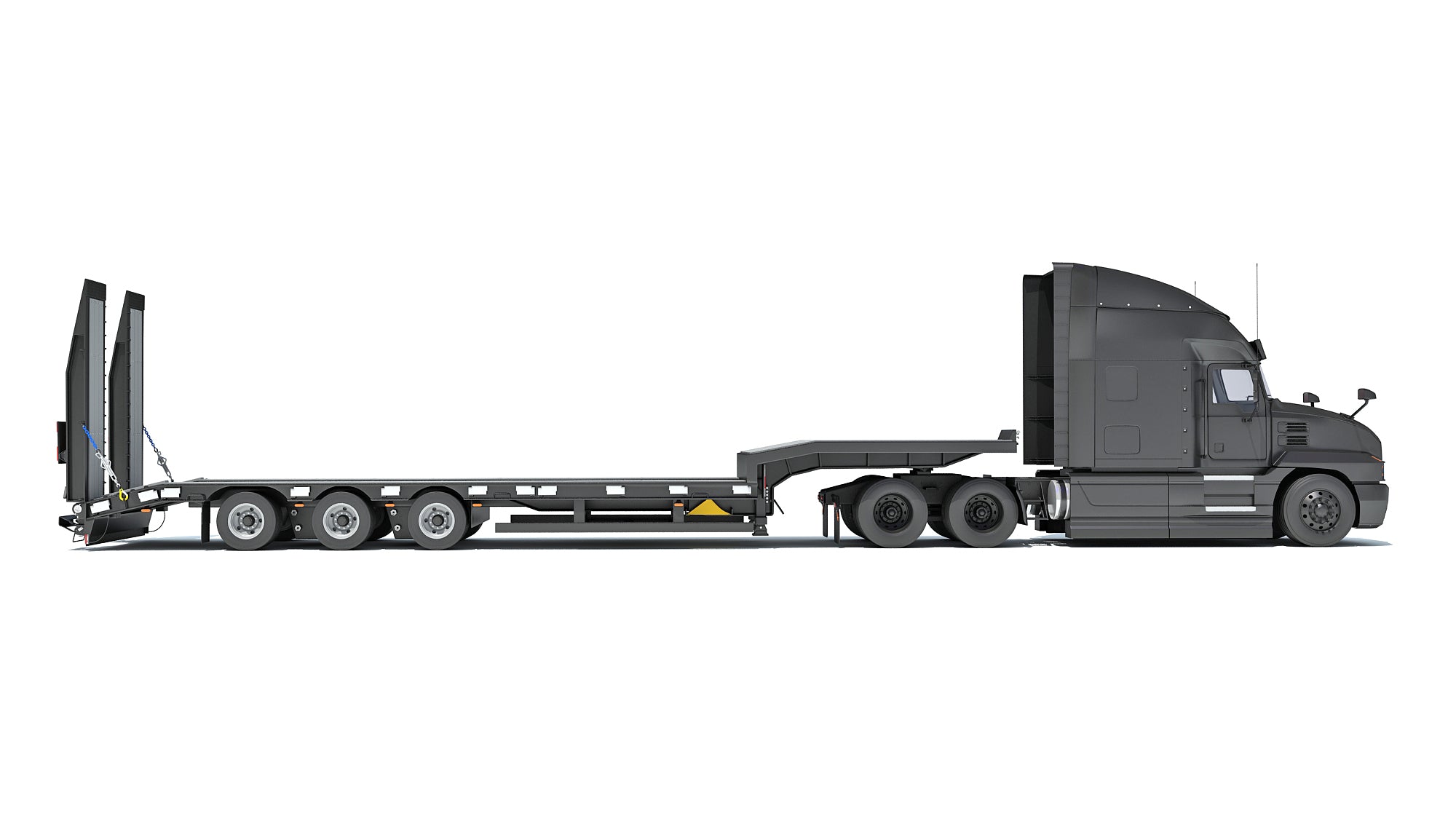 Truck with Platform Trailer