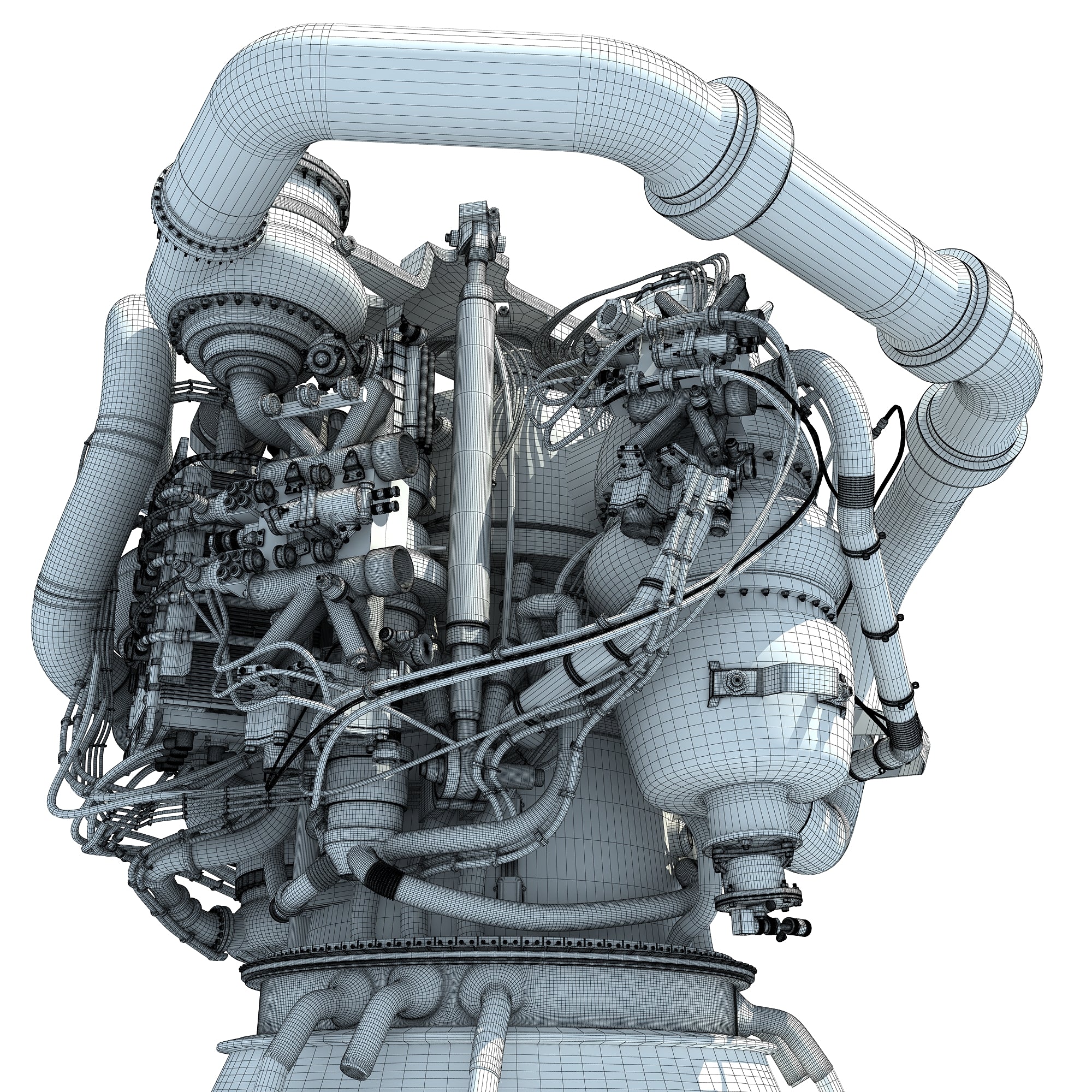 RS-25 Space Shuttle Engine 3D Model – 3D Horse