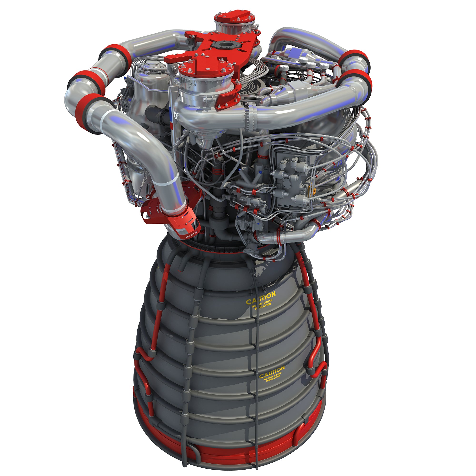 RS-25 Space Shuttle Engine 3D Model