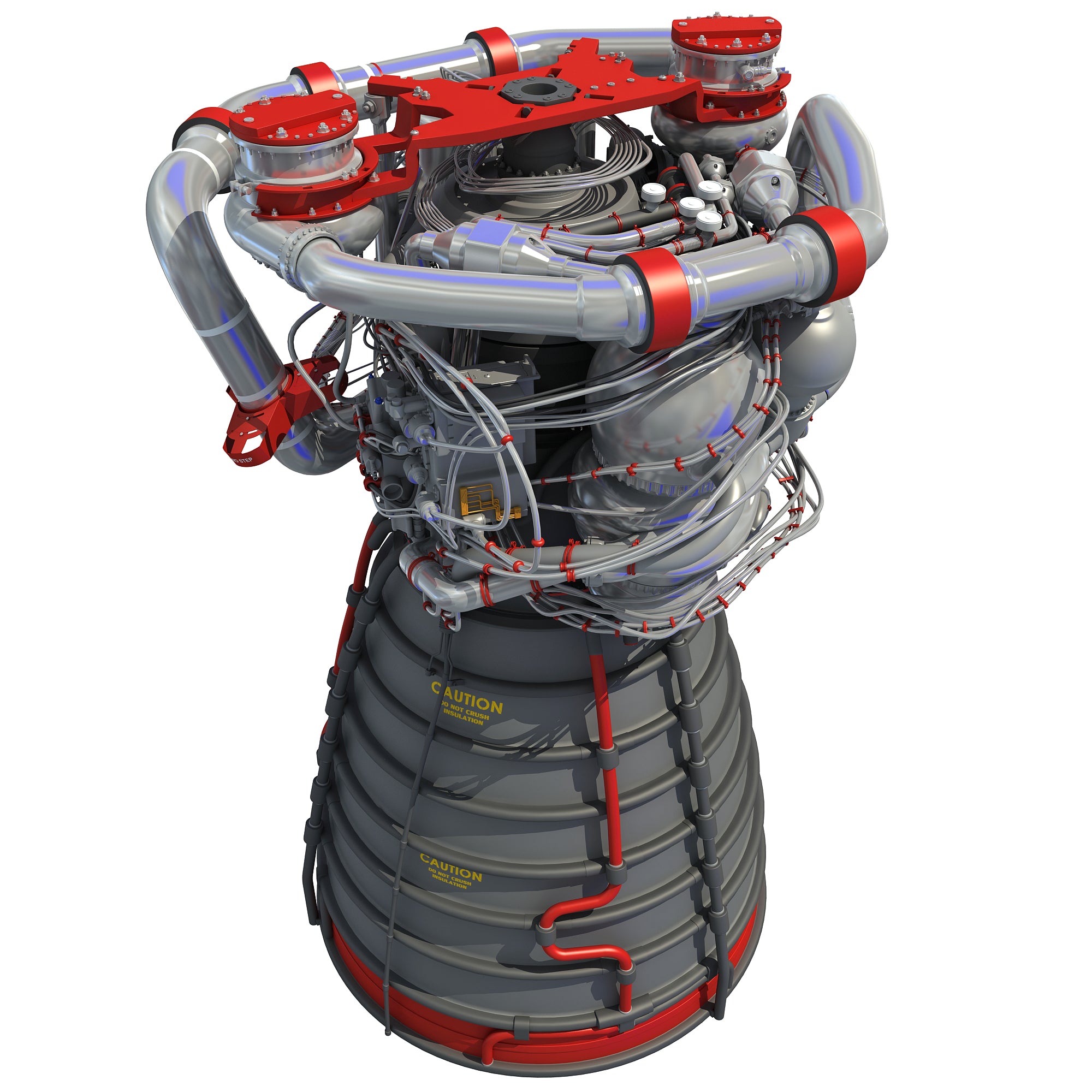 RS-25 Space Shuttle Engine 3D Model