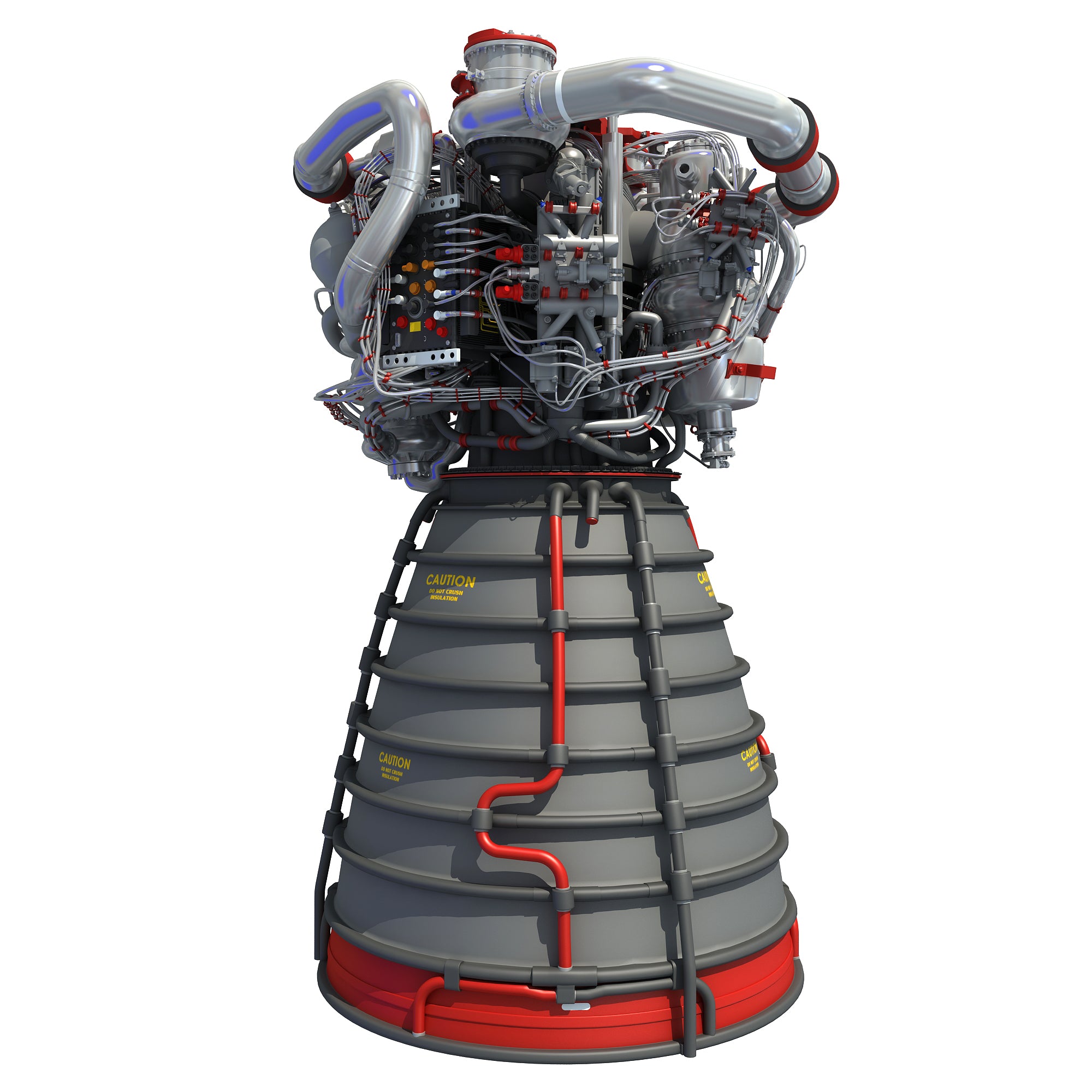 RS-25 Space Shuttle Engine 3D Model