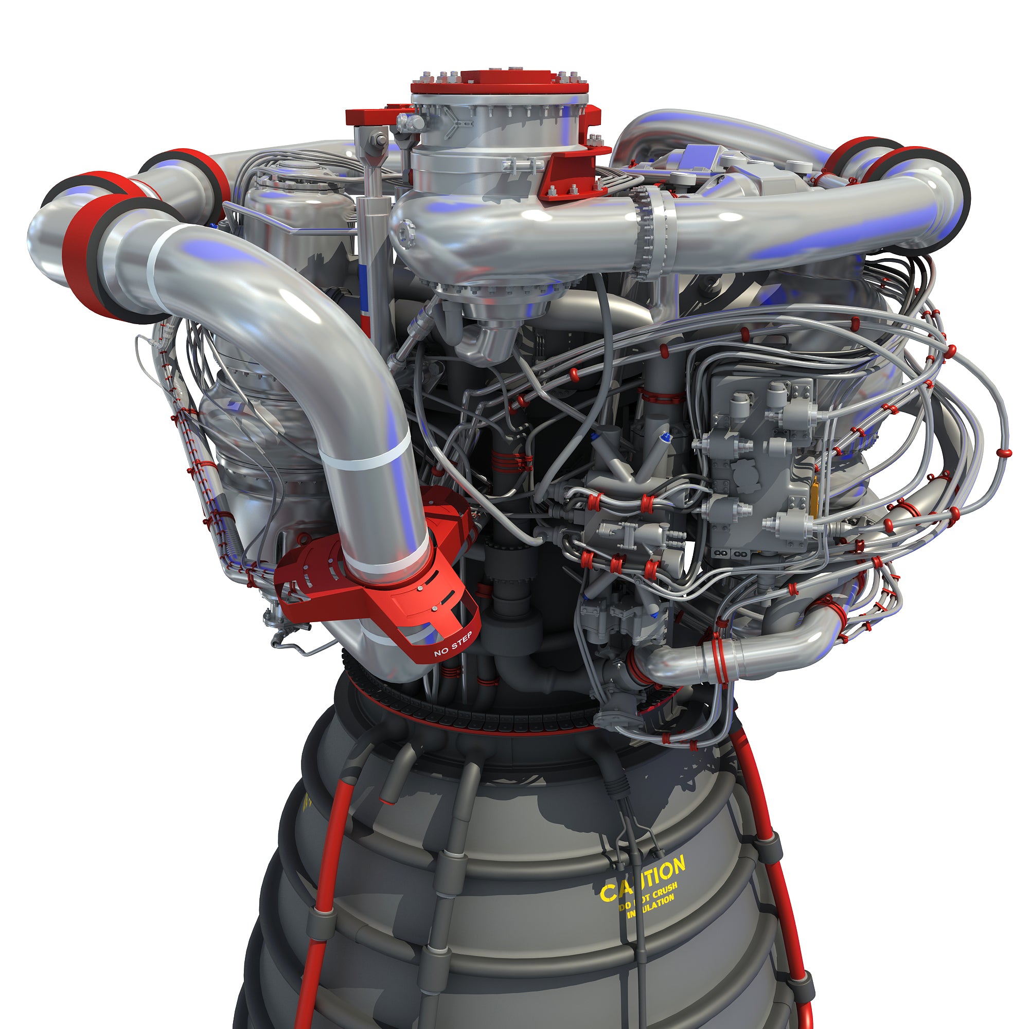 RS-25 Space Shuttle Engine 3D Model