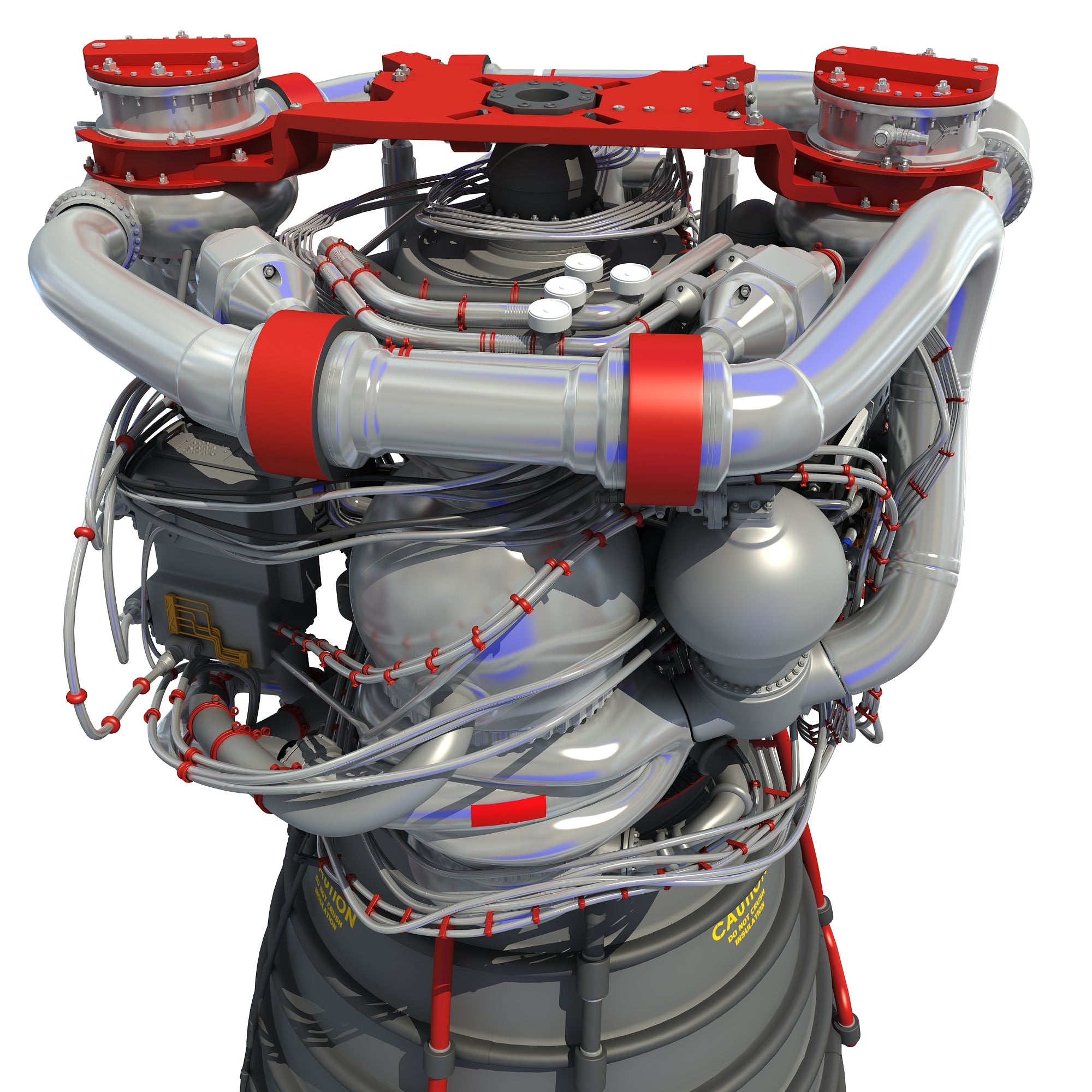 RS-25 Space Shuttle Engine 3D Model