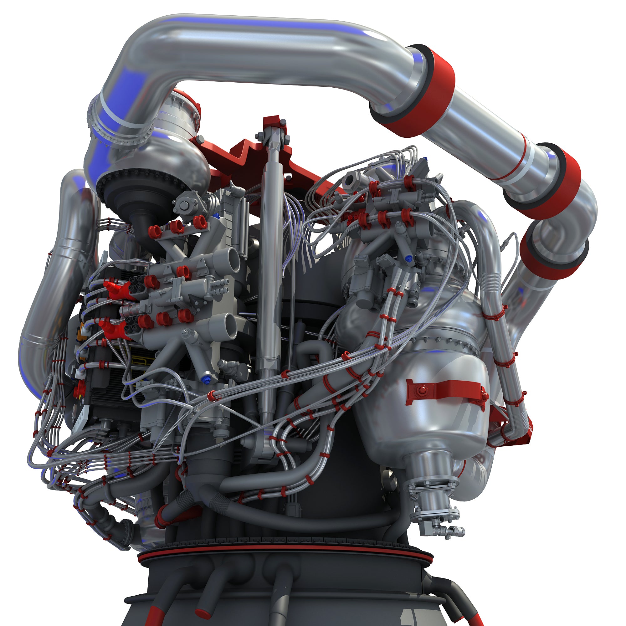 RS-25 Space Shuttle Engine 3D Model