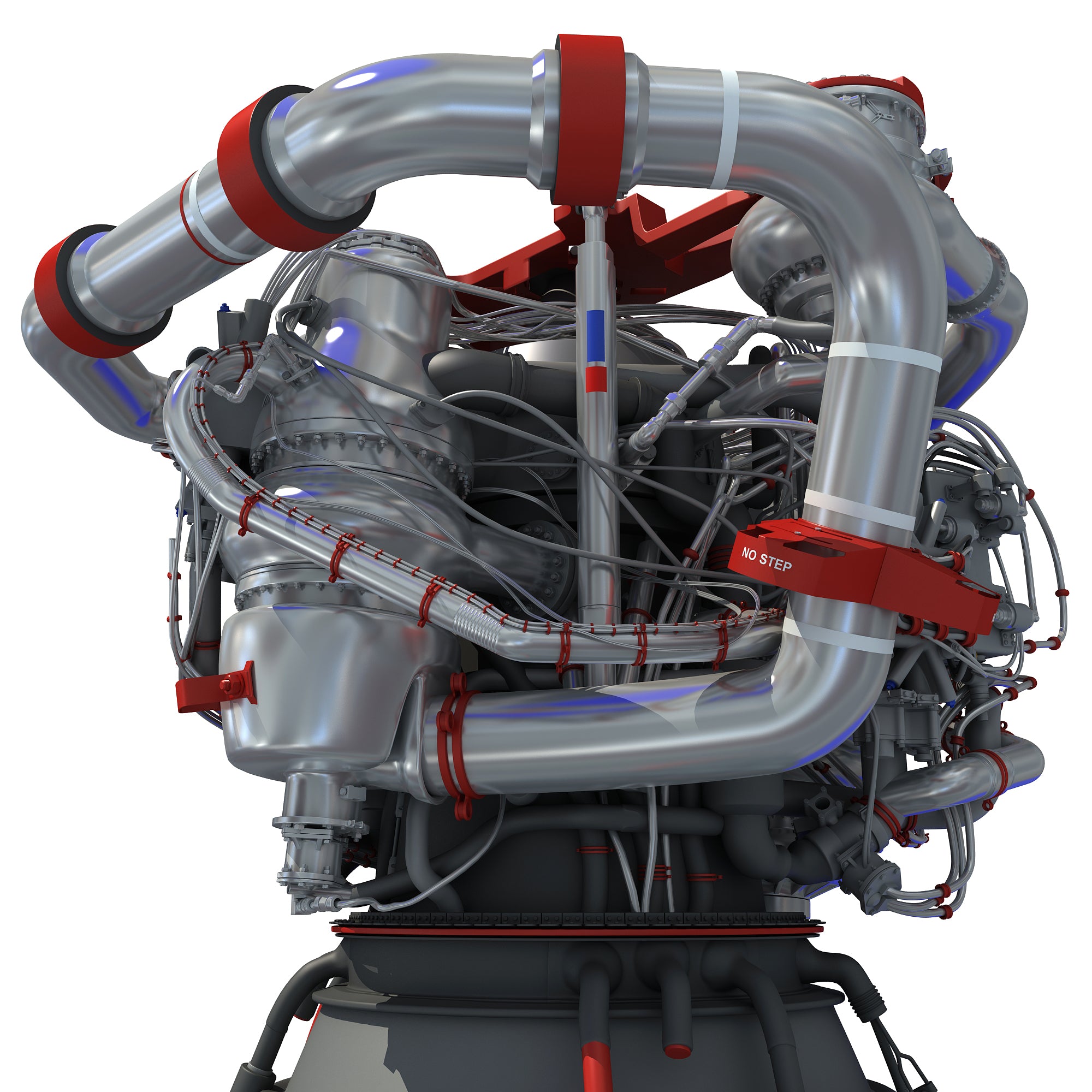 RS-25 Space Shuttle Engine 3D Model