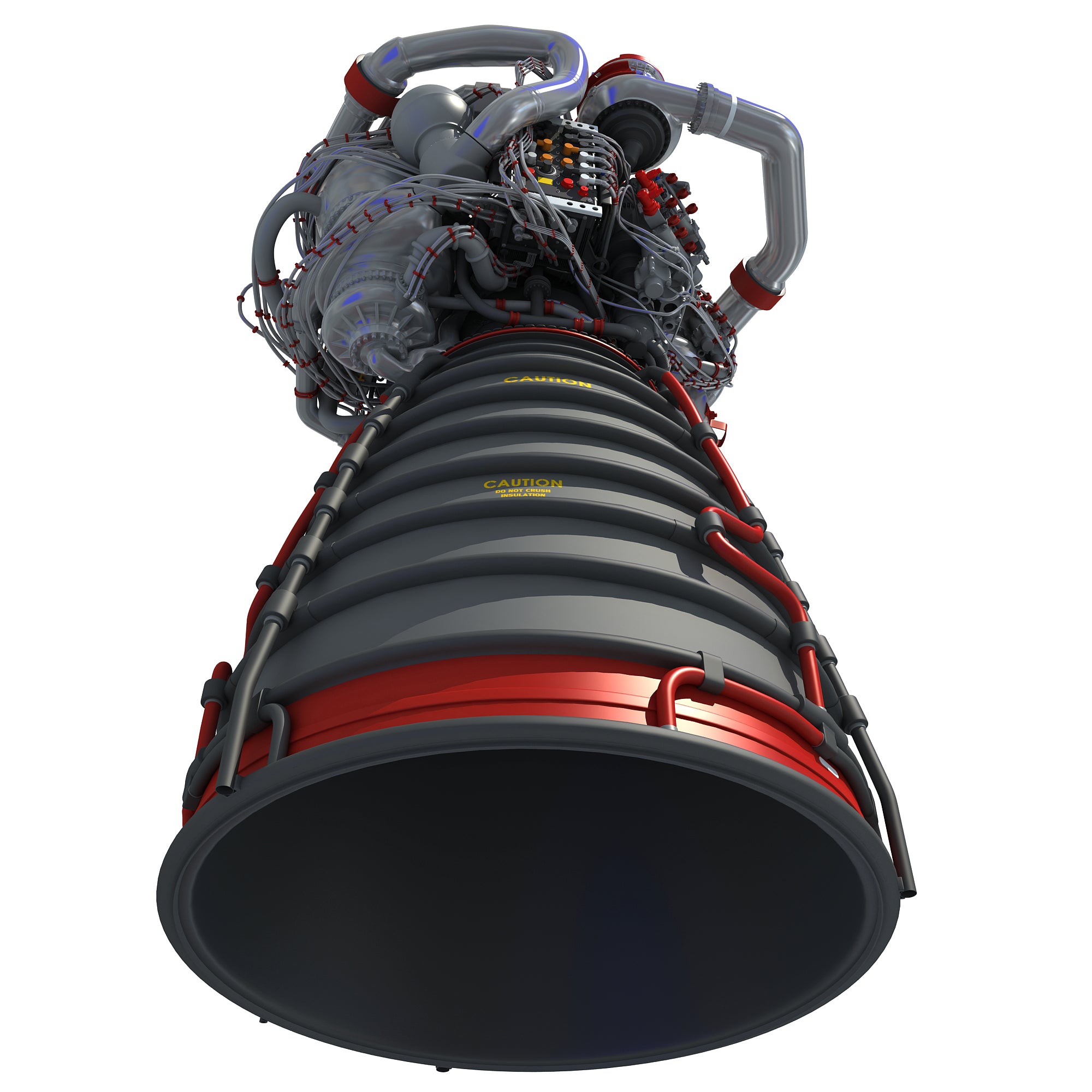 RS-25 Space Shuttle Engine 3D Model