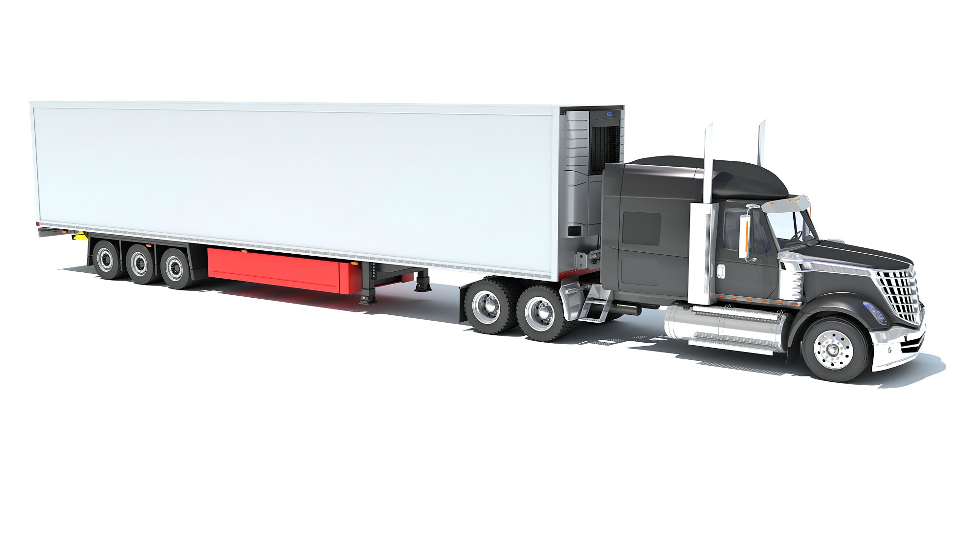 Truck with Reefer Refrigerator Trailer