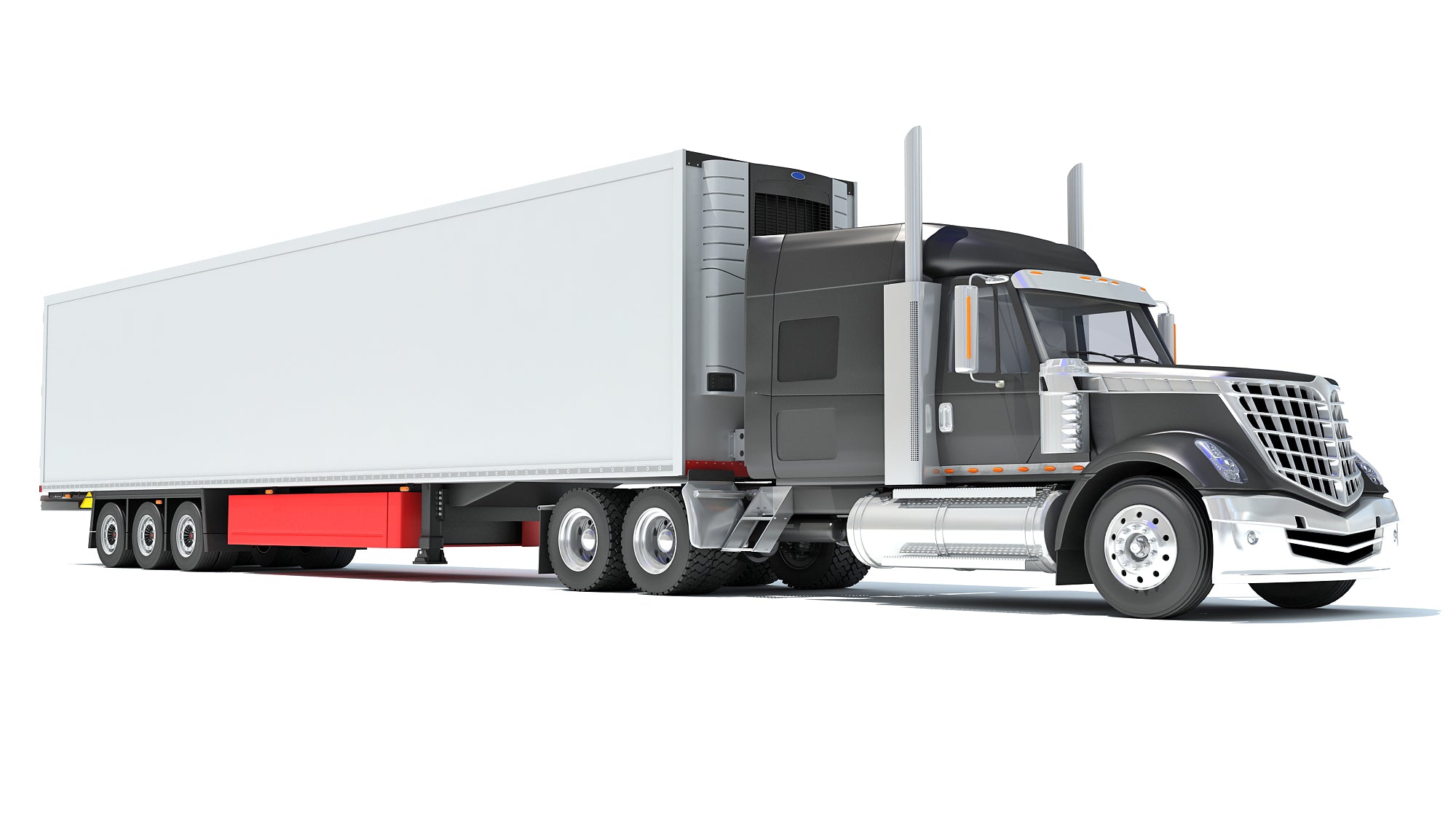 Truck with Reefer Refrigerator Trailer