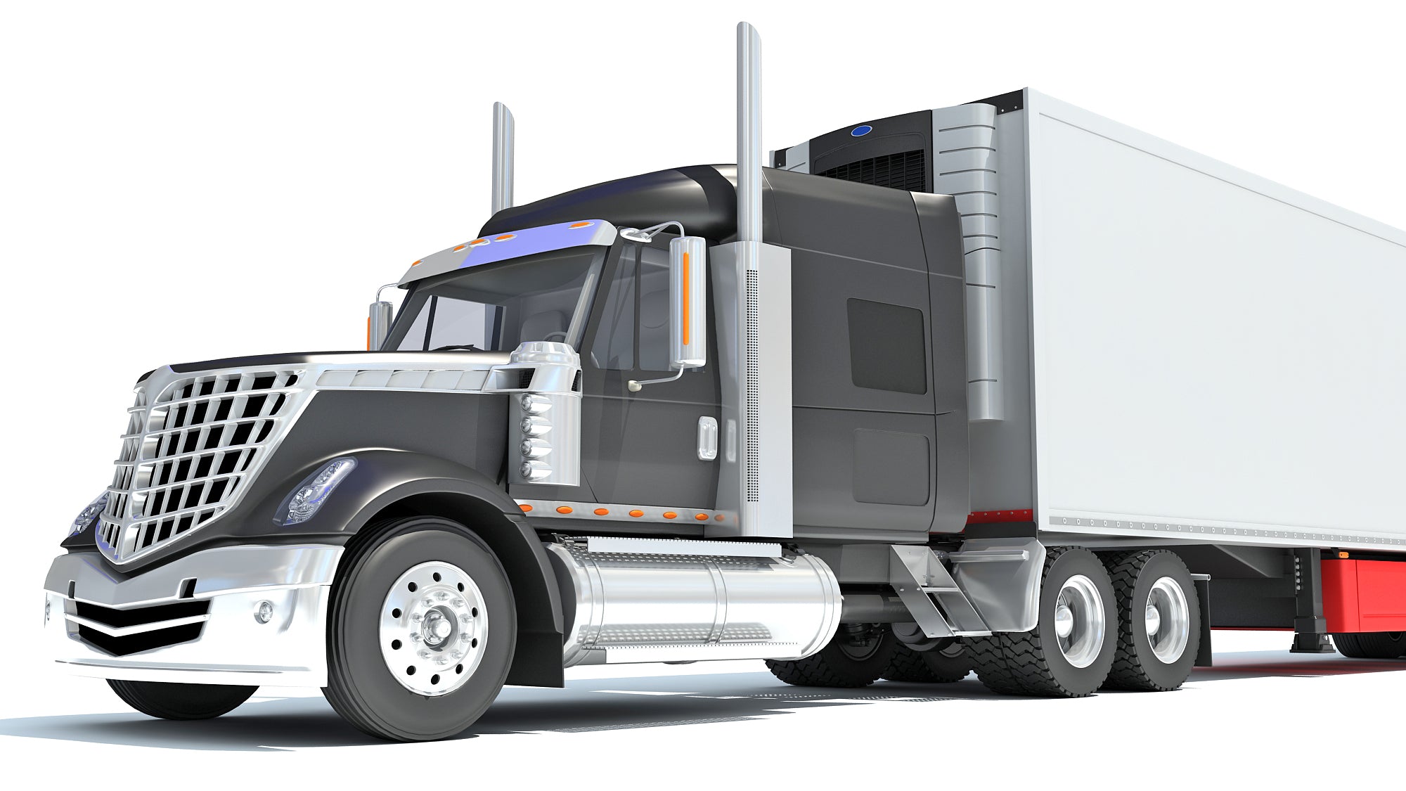 Truck with Reefer Refrigerator Trailer