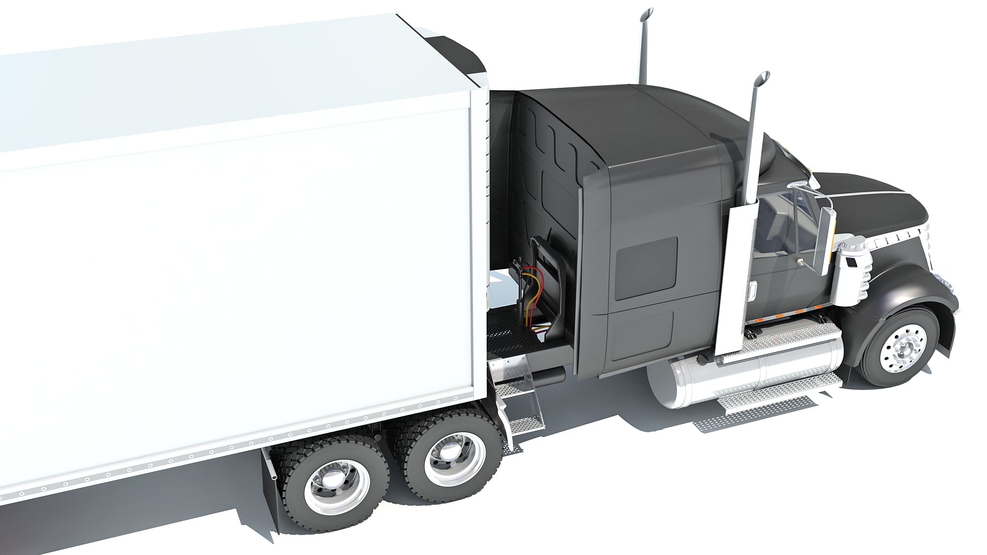 Truck with Reefer Refrigerator Trailer