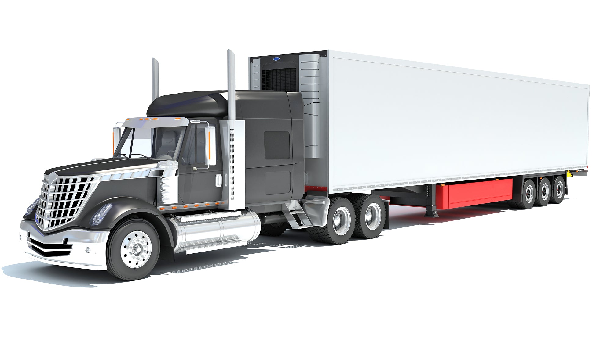 Truck with Reefer Refrigerator Trailer