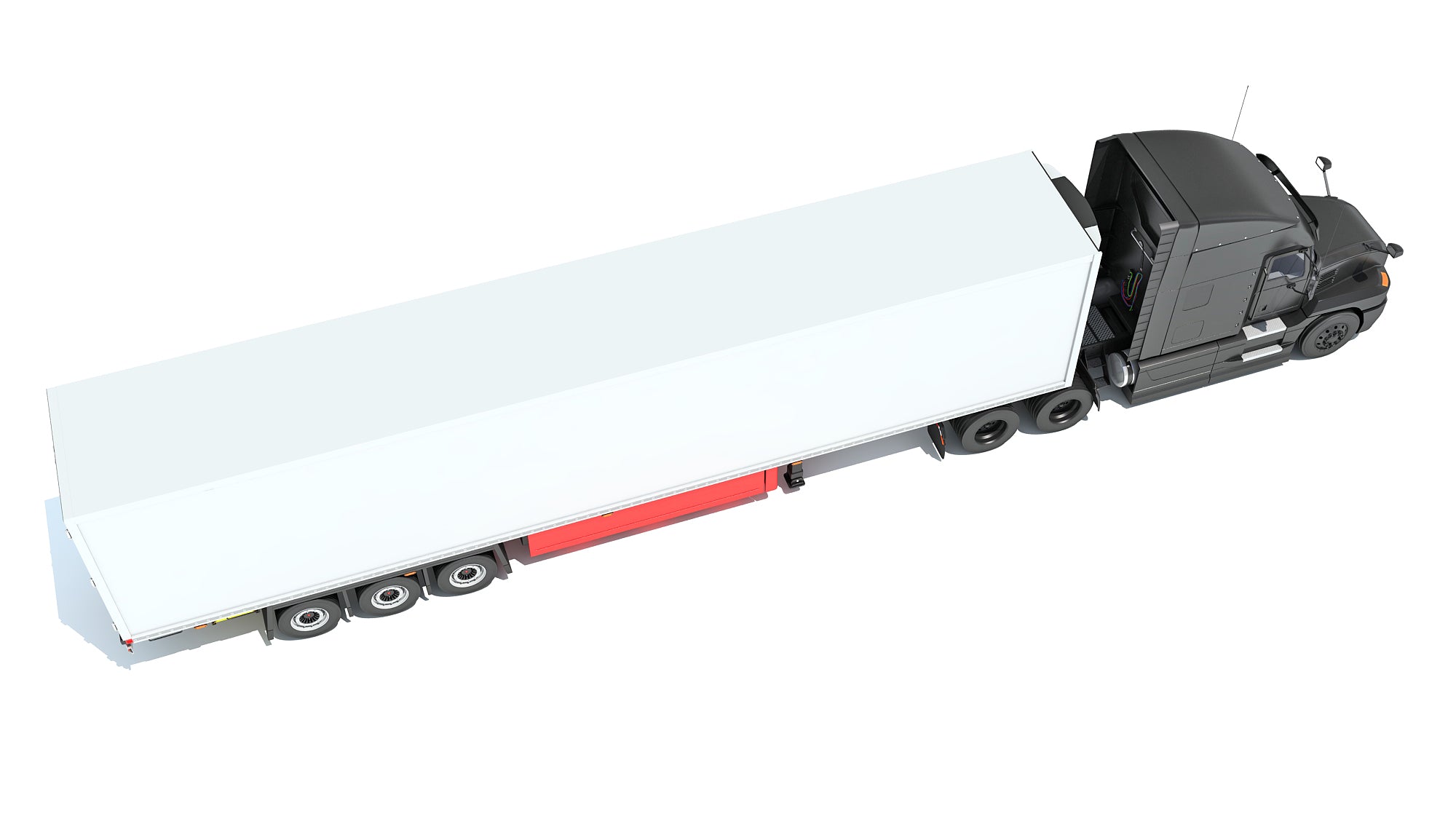 Truck with Reefer Refrigerator Trailer