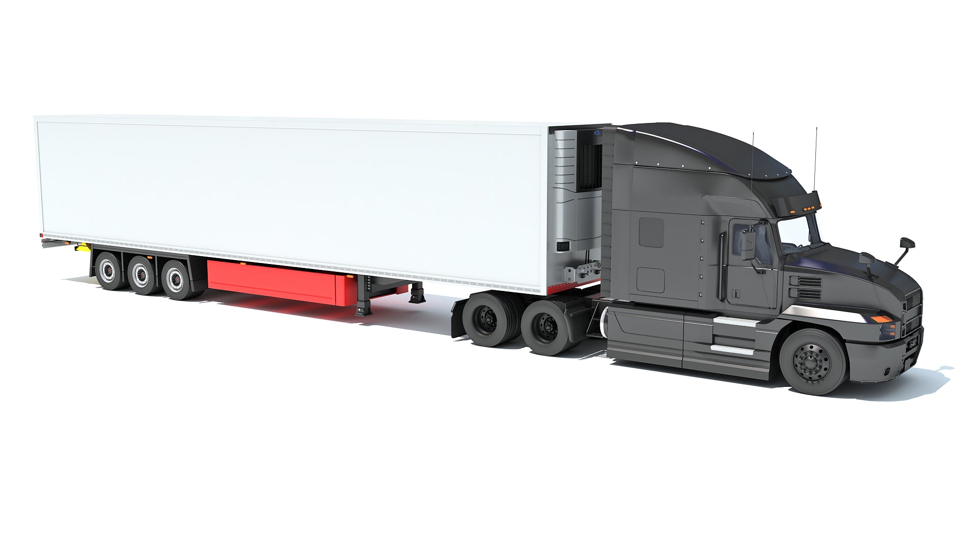 Truck with Reefer Refrigerator Trailer