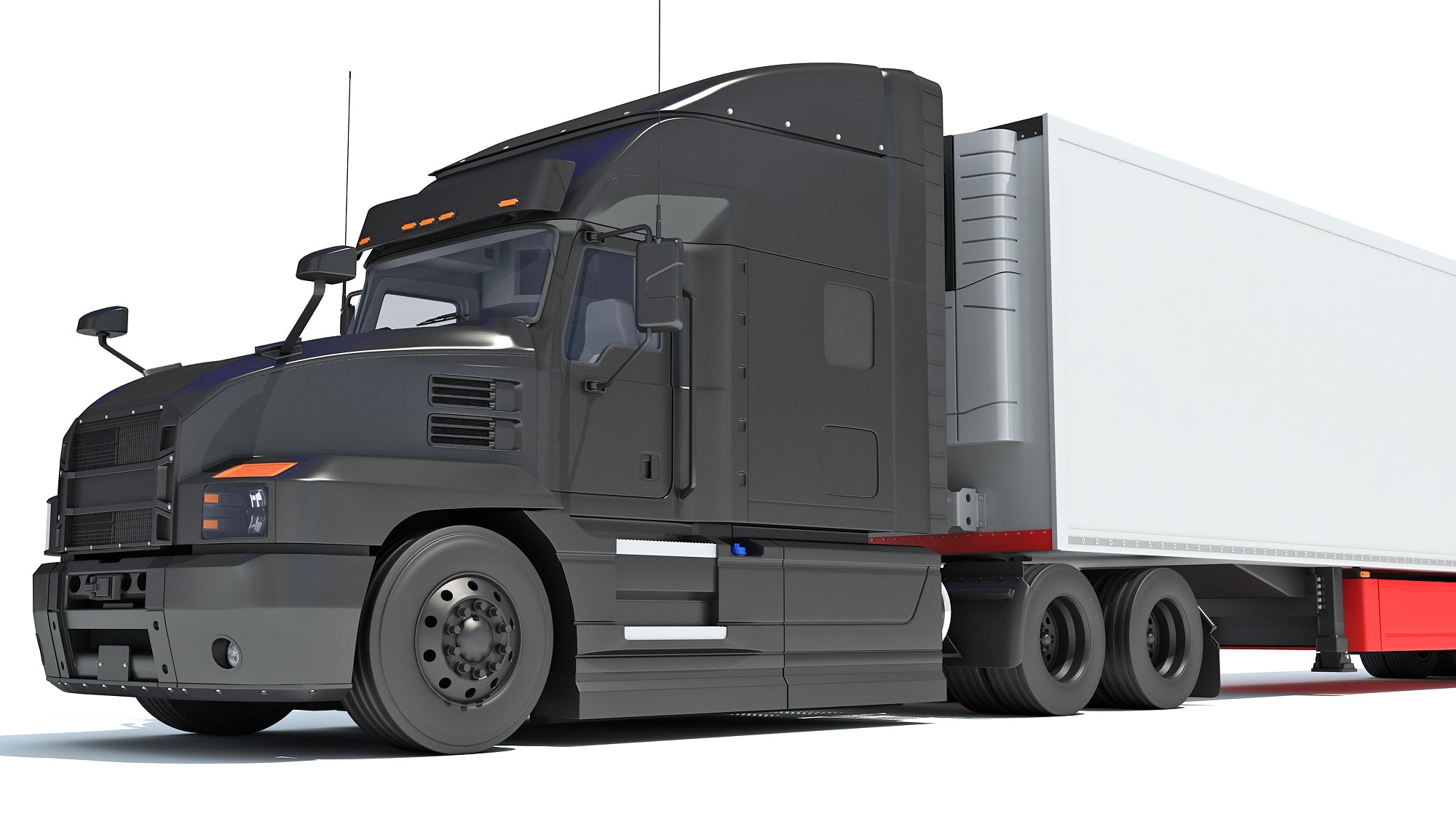 Truck with Reefer Refrigerator Trailer