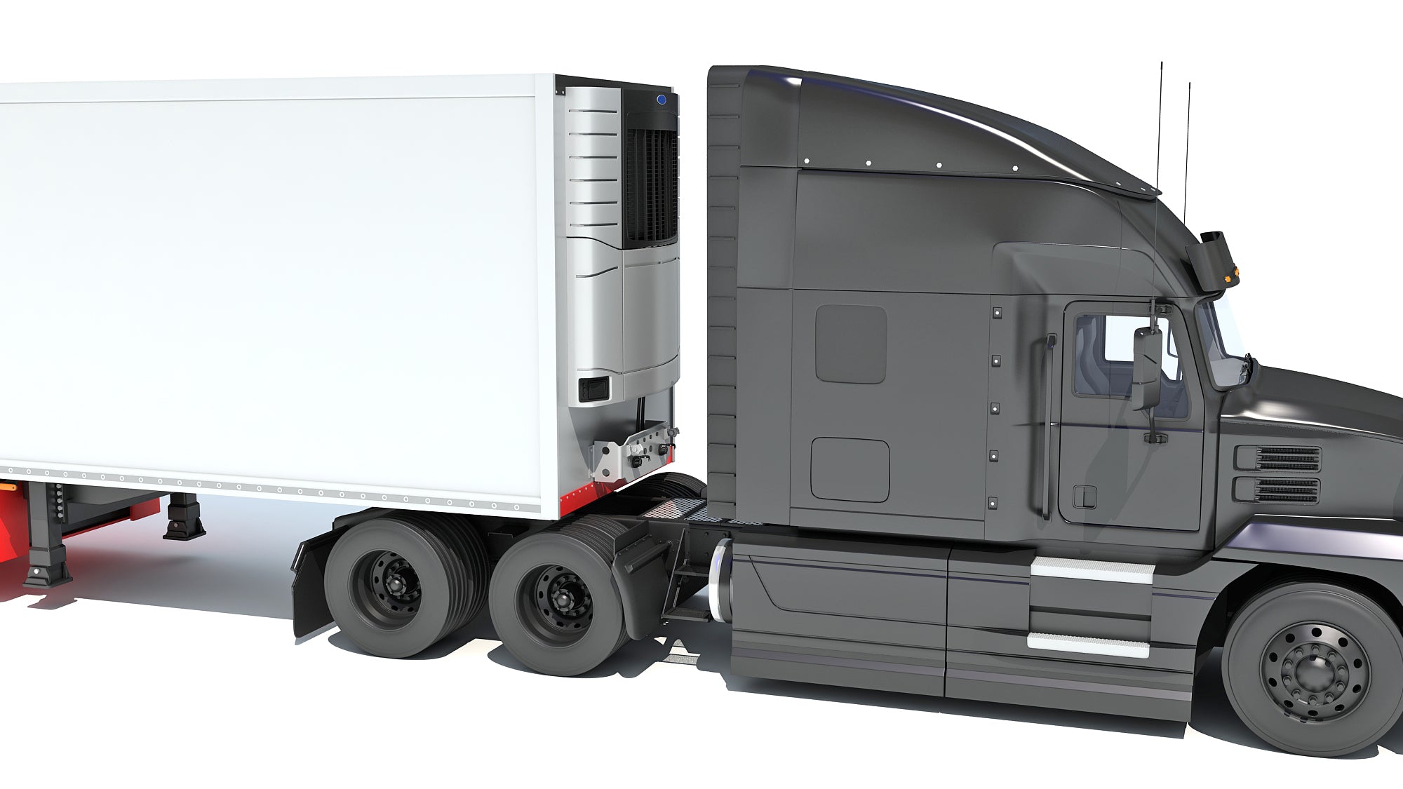 Truck with Reefer Refrigerator Trailer