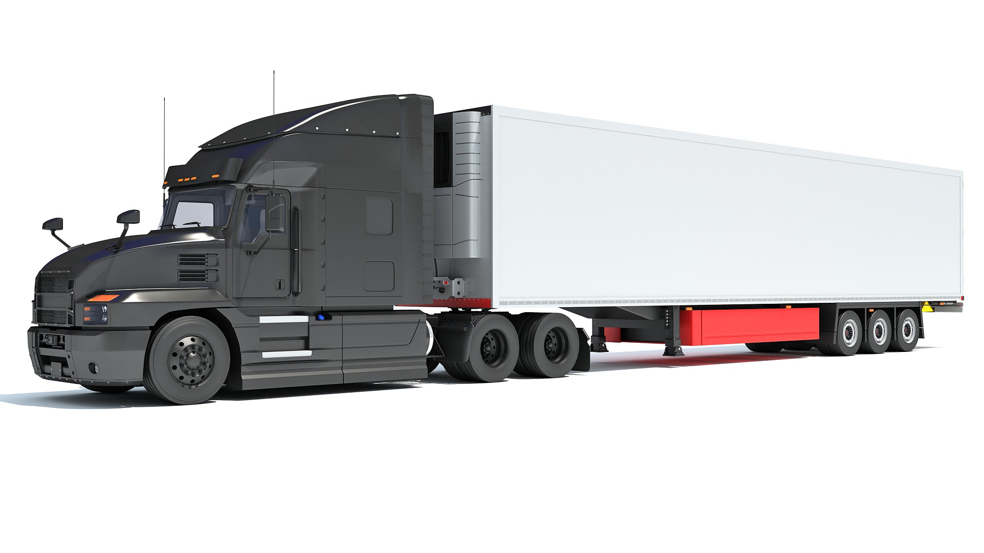 Truck with Reefer Refrigerator Trailer