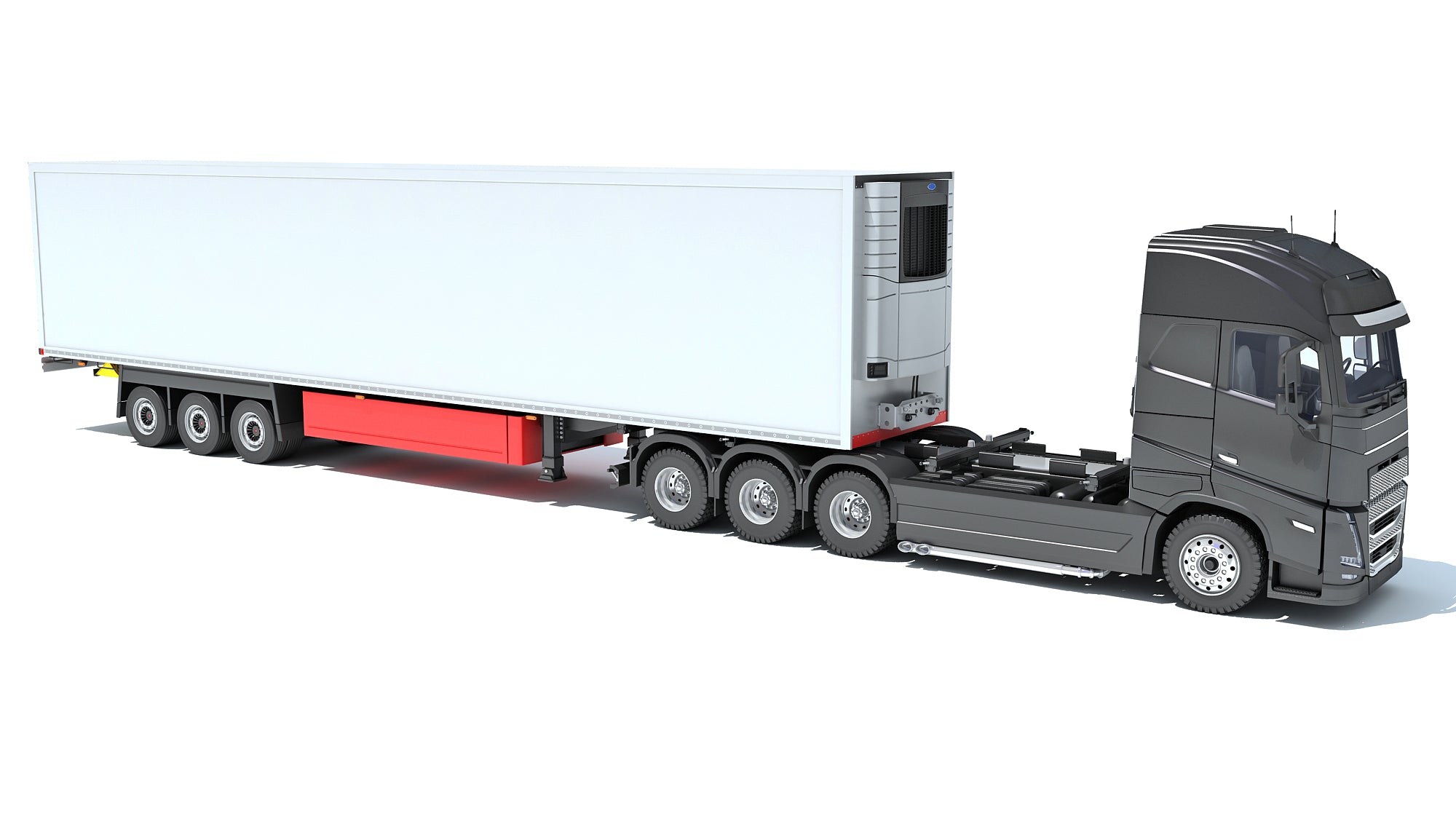 Truck with Reefer Refrigerator Trailer