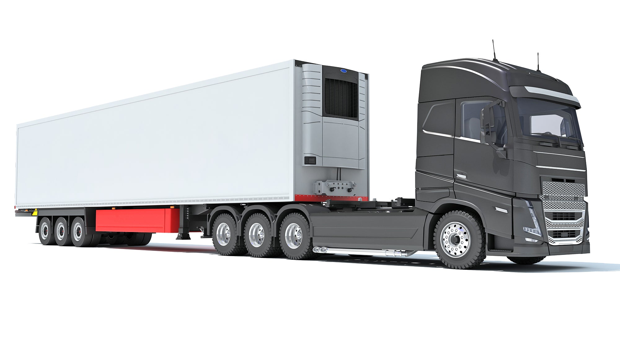 Truck with Reefer Refrigerator Trailer