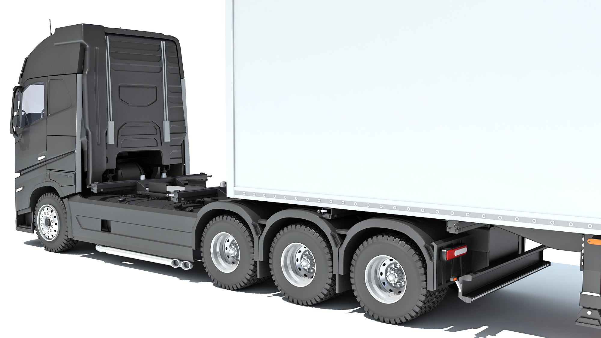 Truck with Reefer Refrigerator Trailer