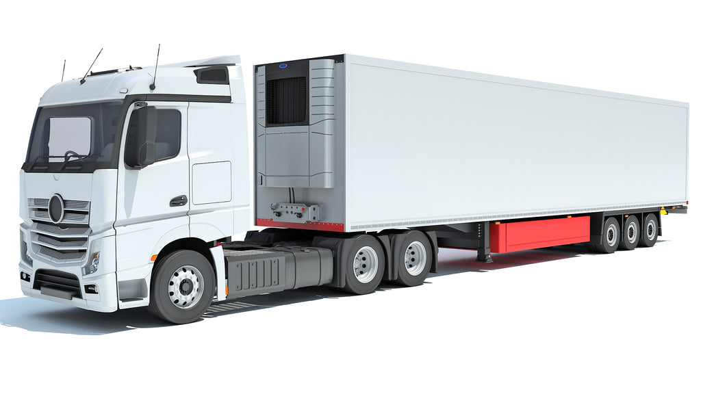 Truck with Reefer Refrigerator Trailer