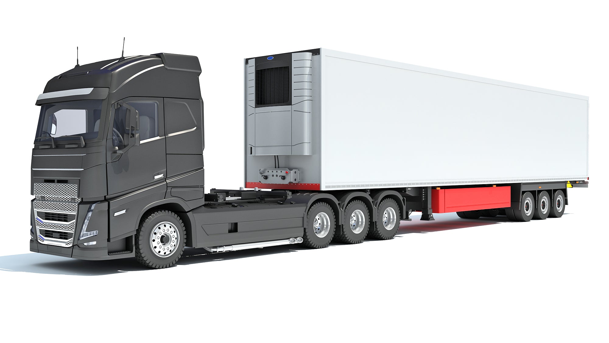 Truck with Reefer Refrigerator Trailer