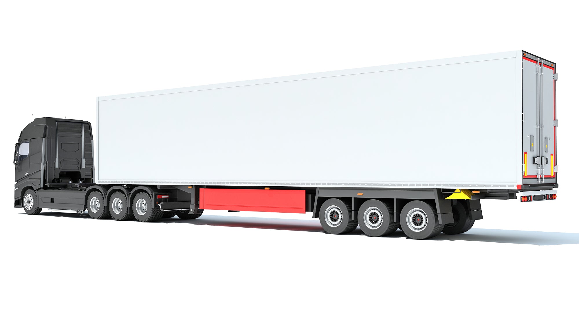 Truck with Reefer Refrigerator Trailer