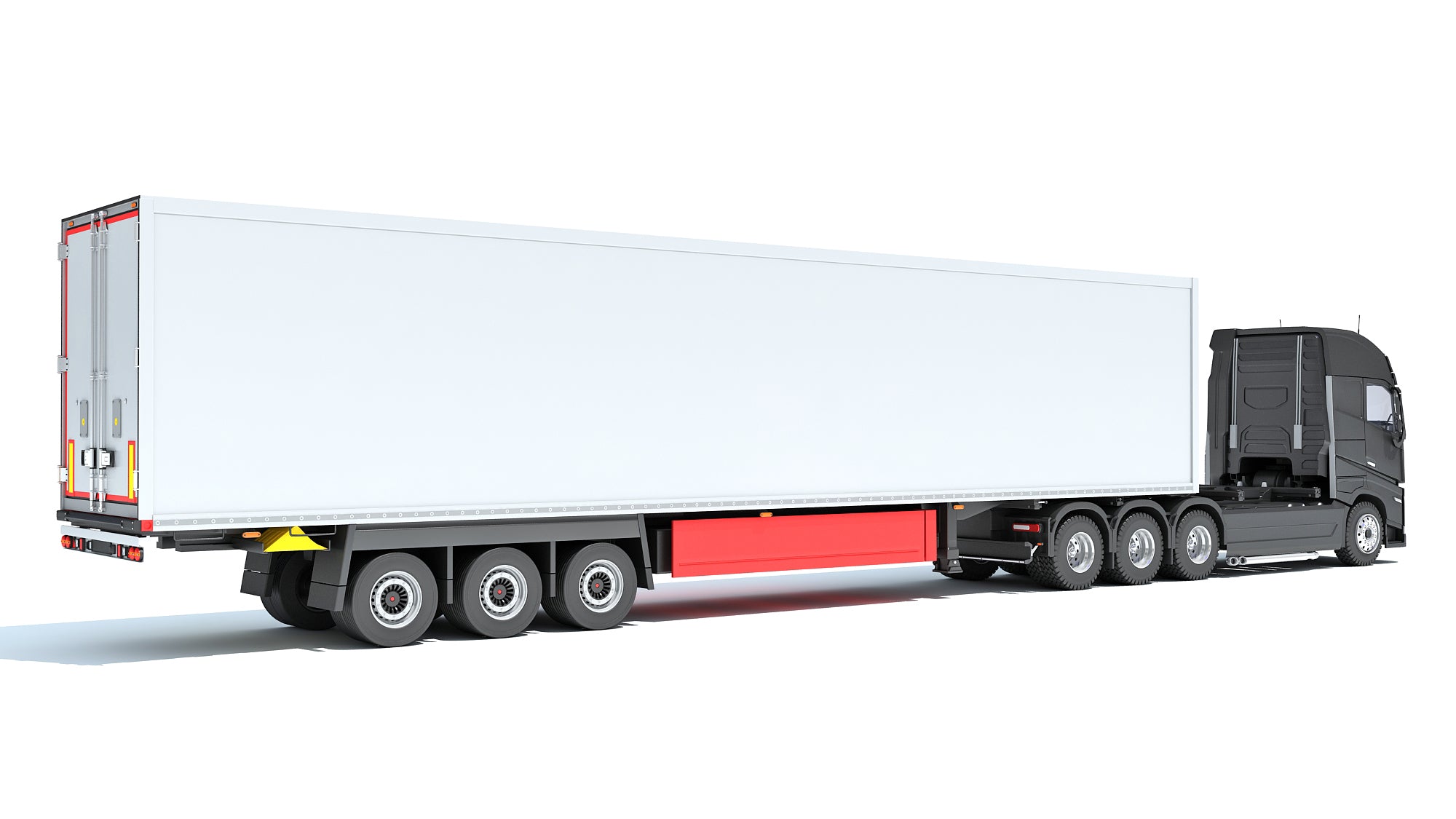 Truck with Reefer Refrigerator Trailer