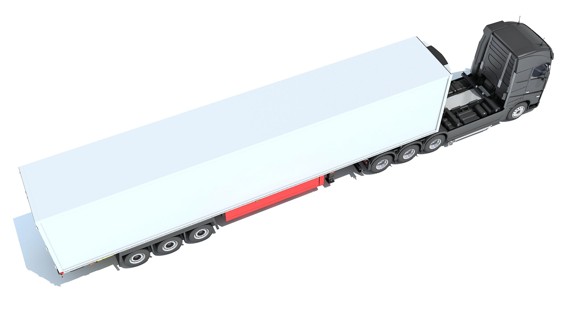 Truck with Reefer Refrigerator Trailer